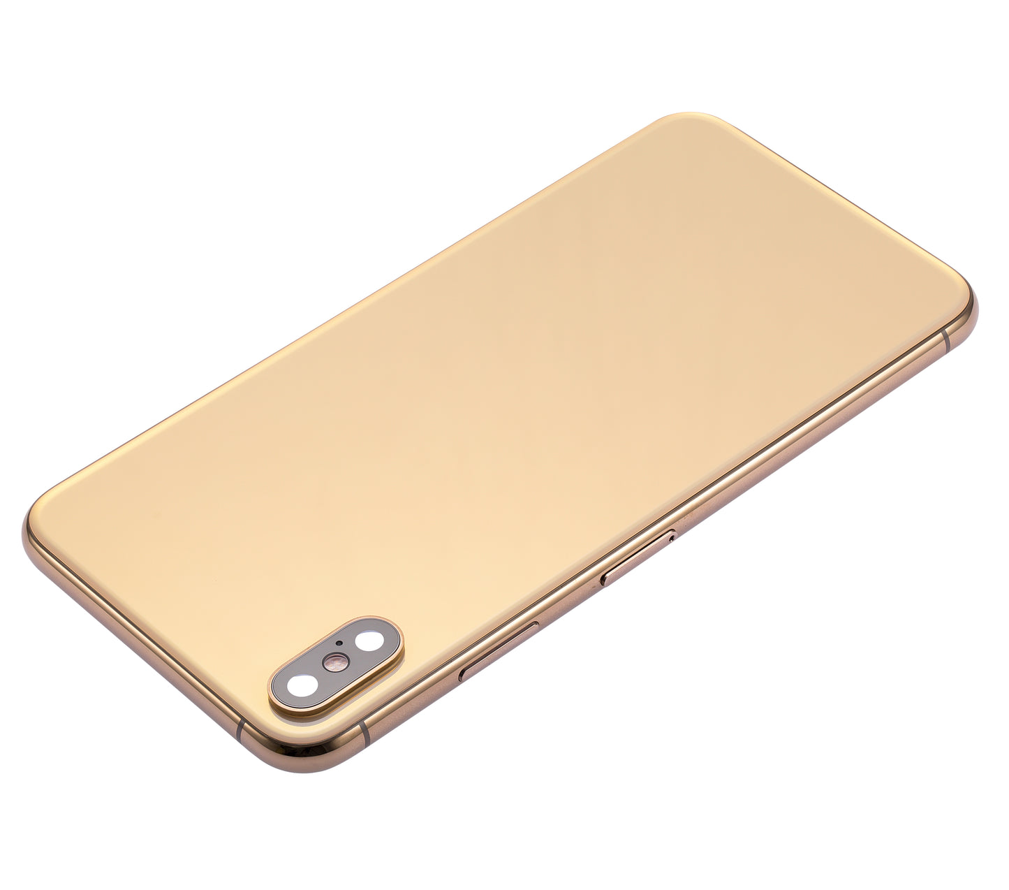 Back Housing W/ Small Components Pre-Installed For iPhone XS Max (No Logo) (Aftermarket Plus) (Gold)