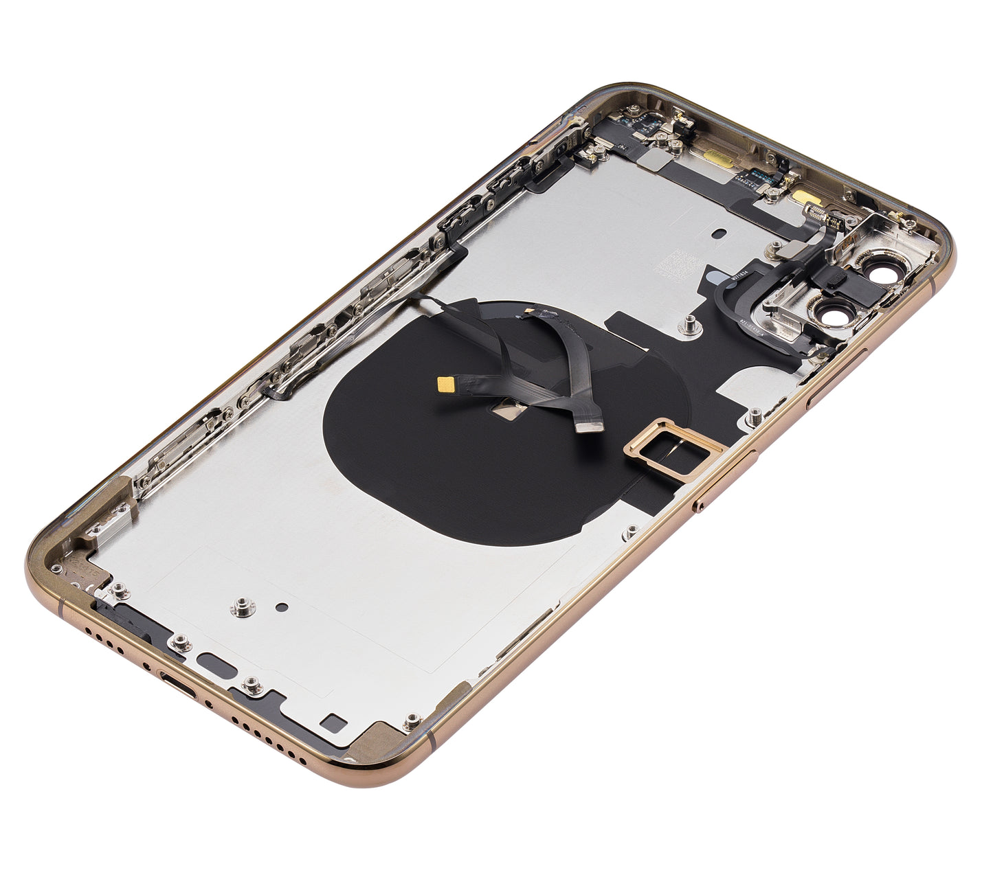 Back Housing W/ Small Components Pre-Installed For iPhone XS Max (No Logo) (Aftermarket Plus) (Gold)