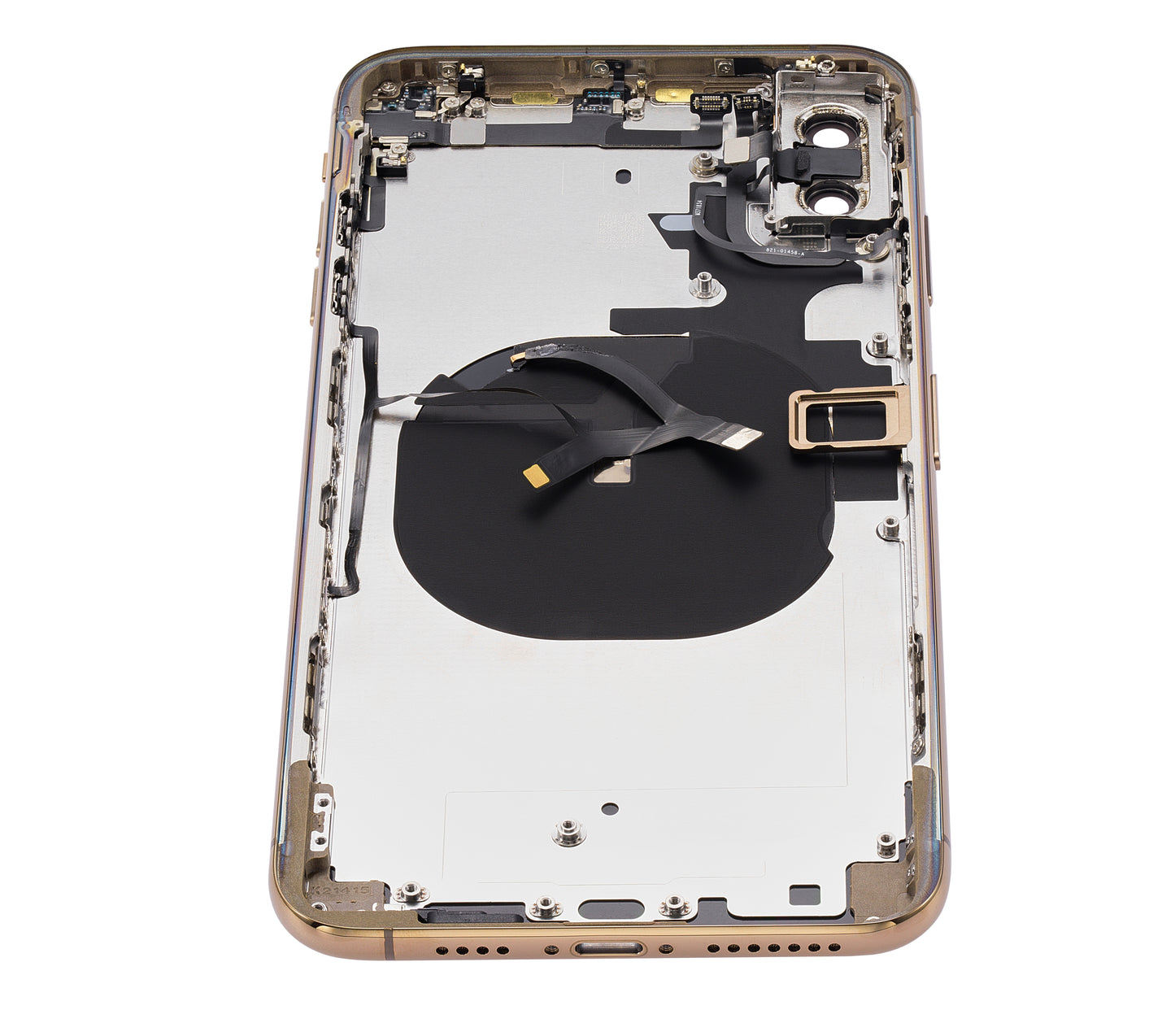 Back Housing W/ Small Components Pre-Installed For iPhone XS Max (No Logo) (Aftermarket Plus) (Gold)