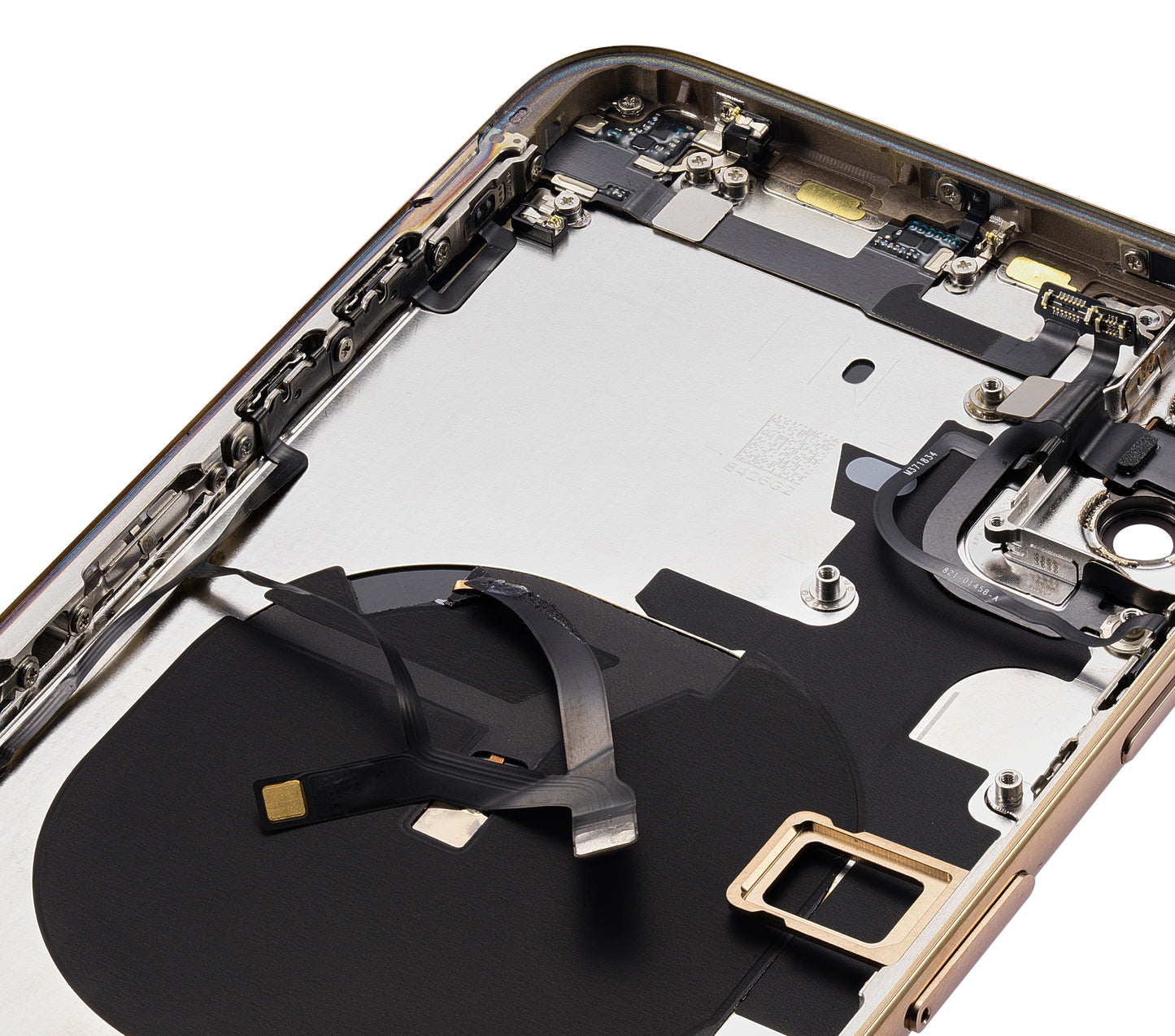 Back Housing W/ Small Components Pre-Installed For iPhone XS Max (No Logo) (Aftermarket Plus) (Gold)