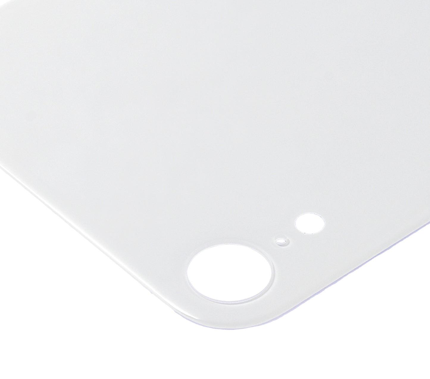 Back Glass With 3M Adhesive For iPhone XR (No Logo / Large Camera Hole) (White)