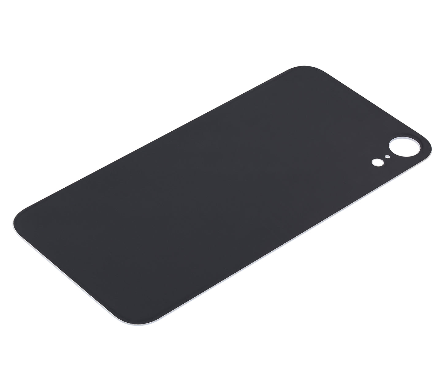 Back Glass With 3M Adhesive For iPhone XR (No Logo / Large Camera Hole) (White)