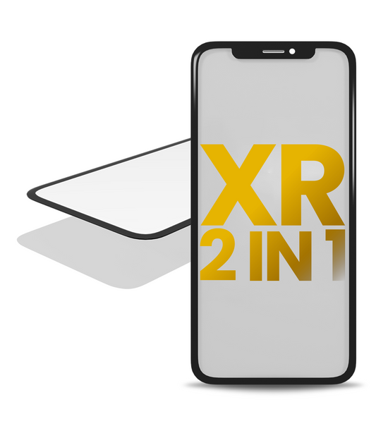 Glass With Frame Pre-Installed For iPhone XR (Premium Quality / 2 in 1) (1 Pack)