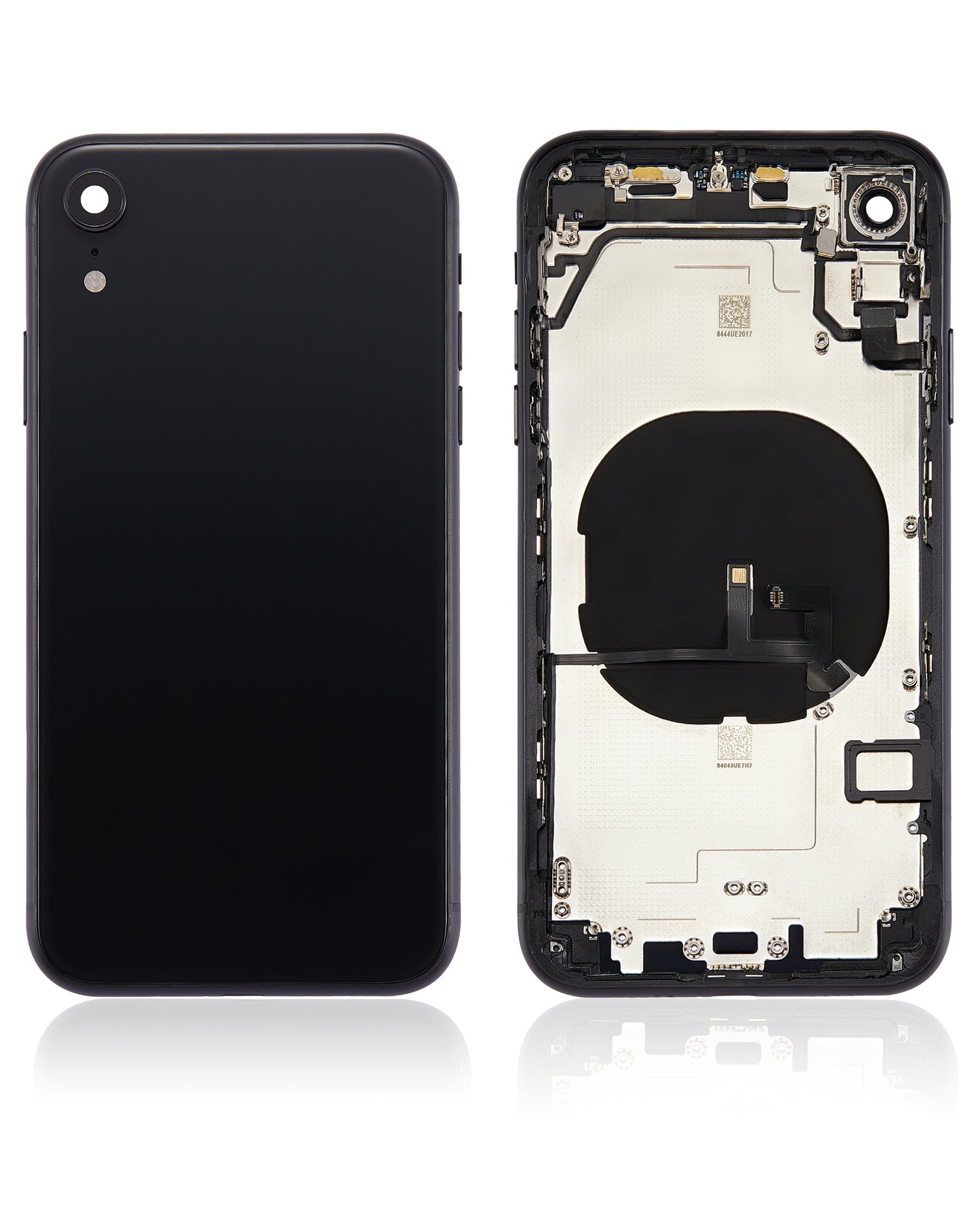 Back Housing W/ Small Components Pre-Installed For iPhone XR (No Logo) (Aftermarket Plus) (Space Gray)