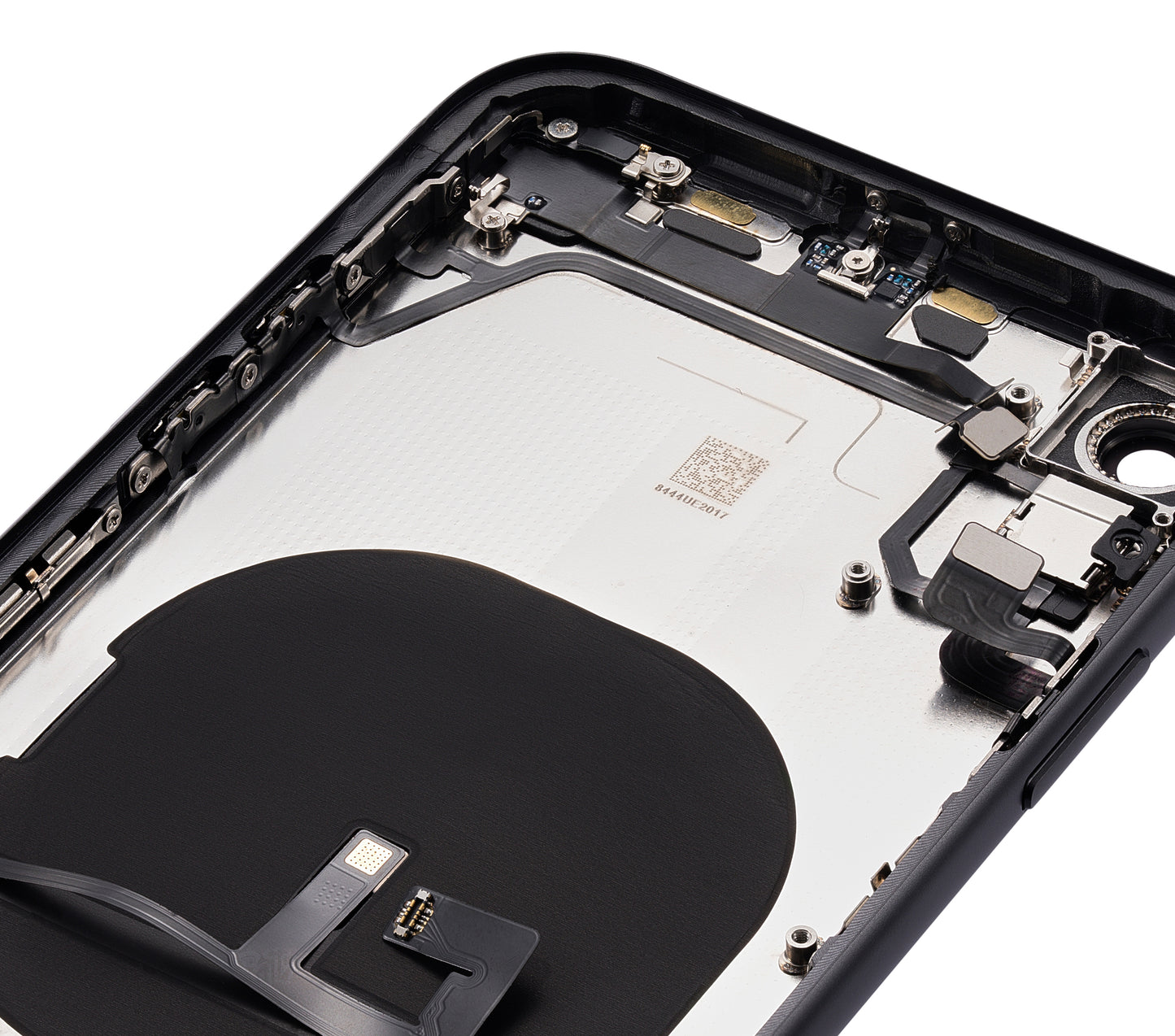 Back Housing W/ Small Components Pre-Installed For iPhone XR (No Logo) (Aftermarket Plus) (Space Gray)