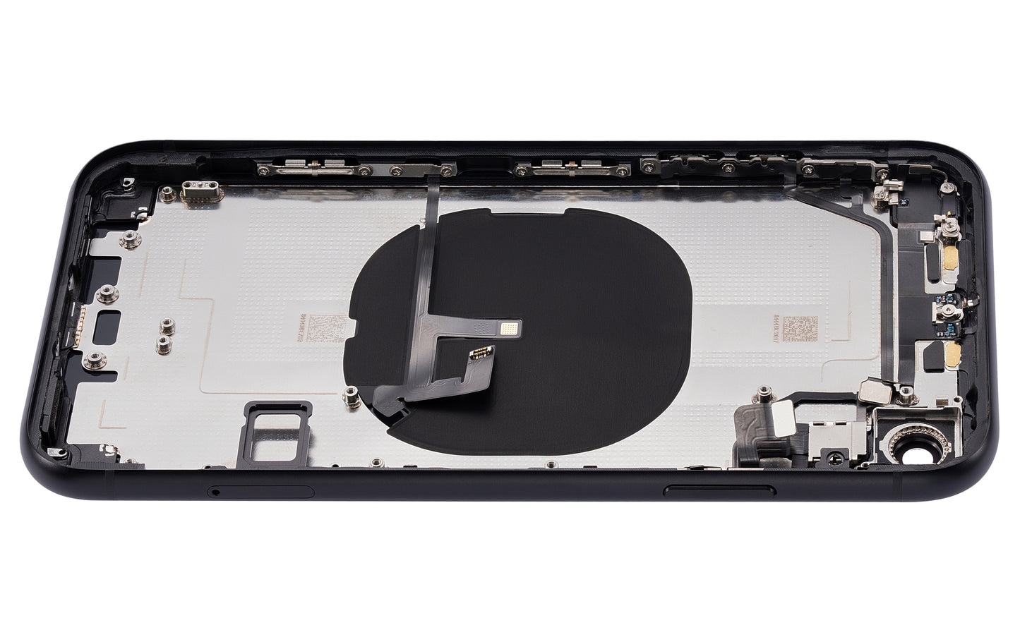 Back Housing W/ Small Components Pre-Installed For iPhone XR (No Logo) (Aftermarket Plus) (Space Gray)