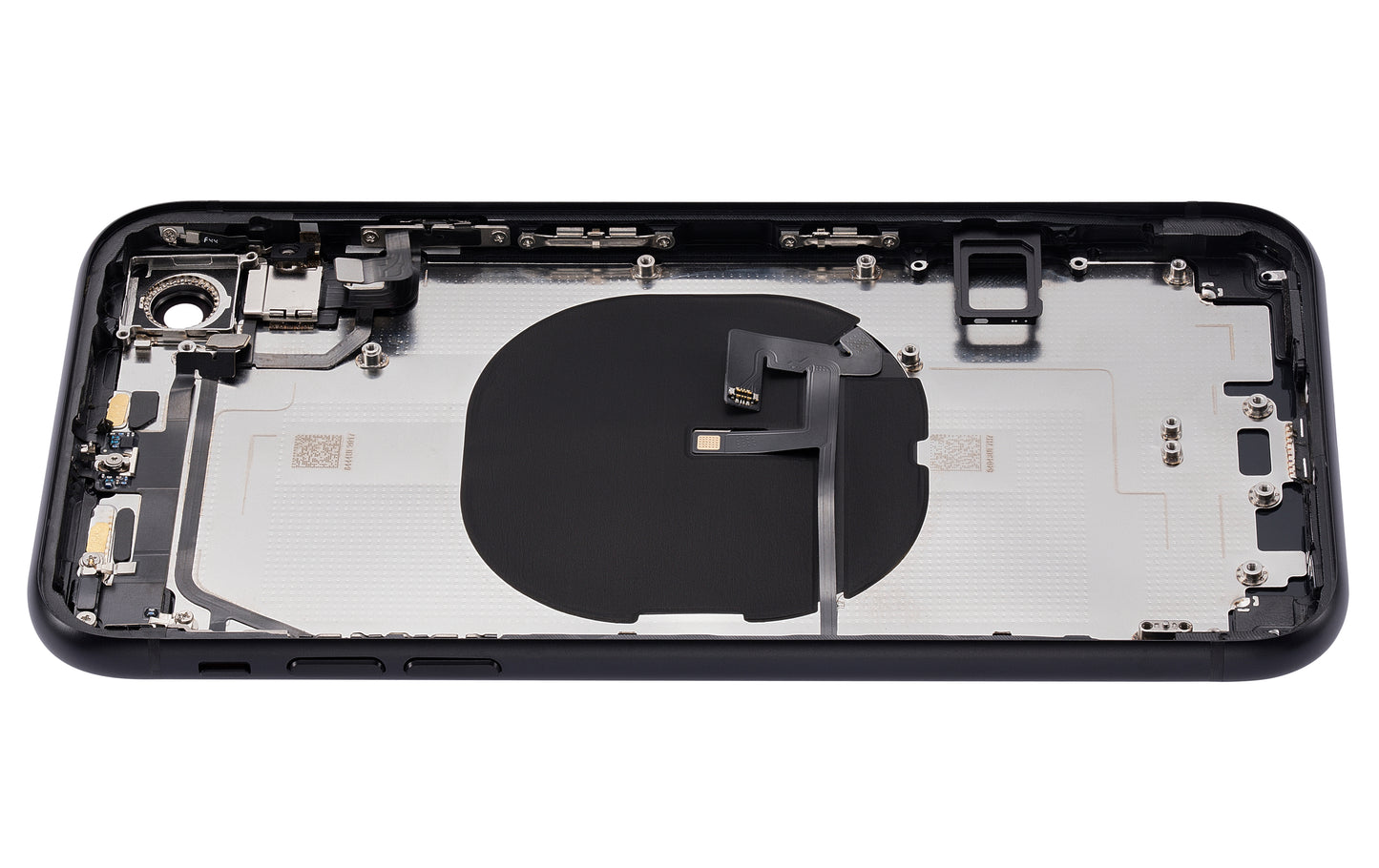 Back Housing W/ Small Components Pre-Installed For iPhone XR (No Logo) (Aftermarket Plus) (Space Gray)