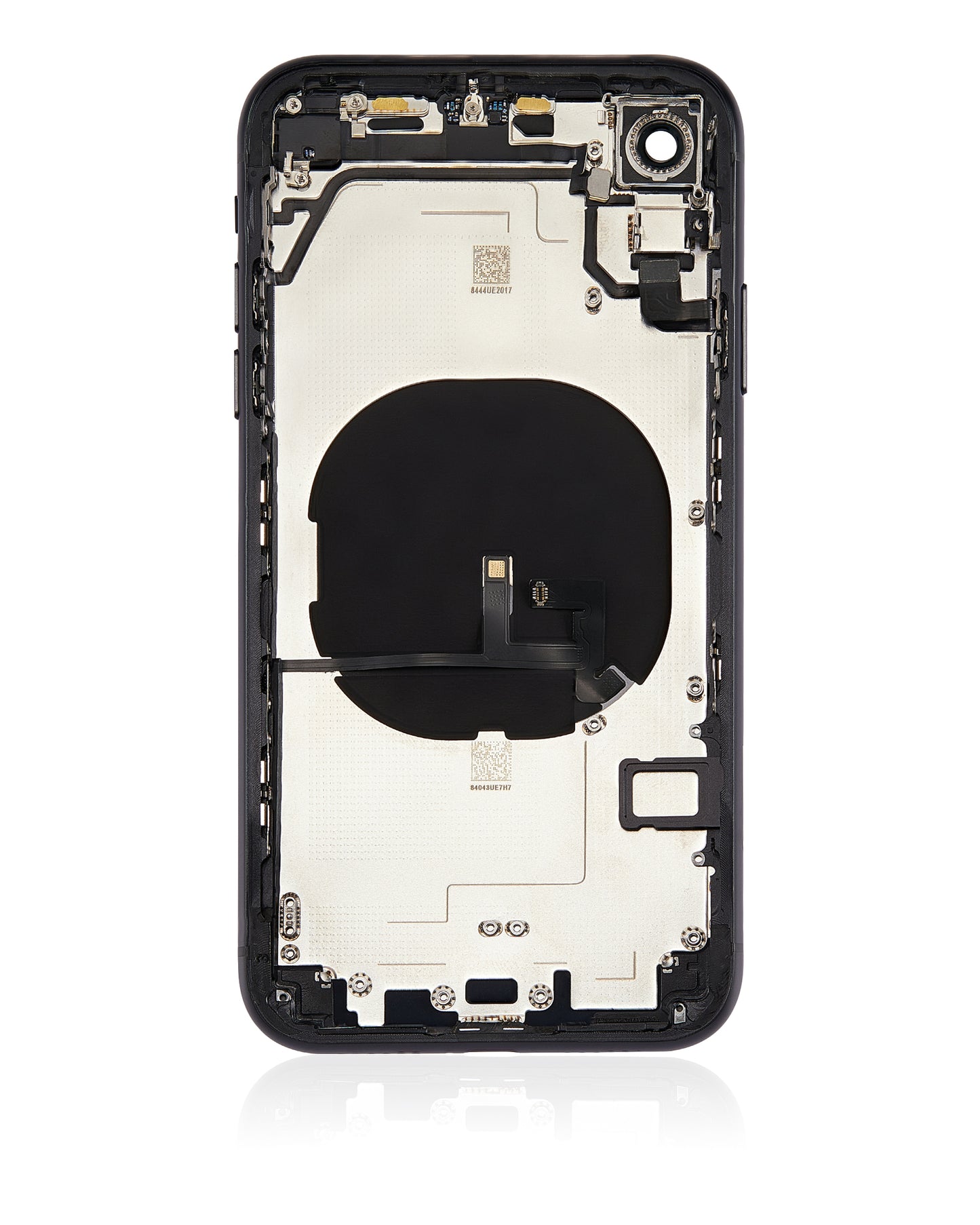 Back Housing W/ Small Components Pre-Installed For iPhone XR (No Logo) (Aftermarket Plus) (Space Gray)