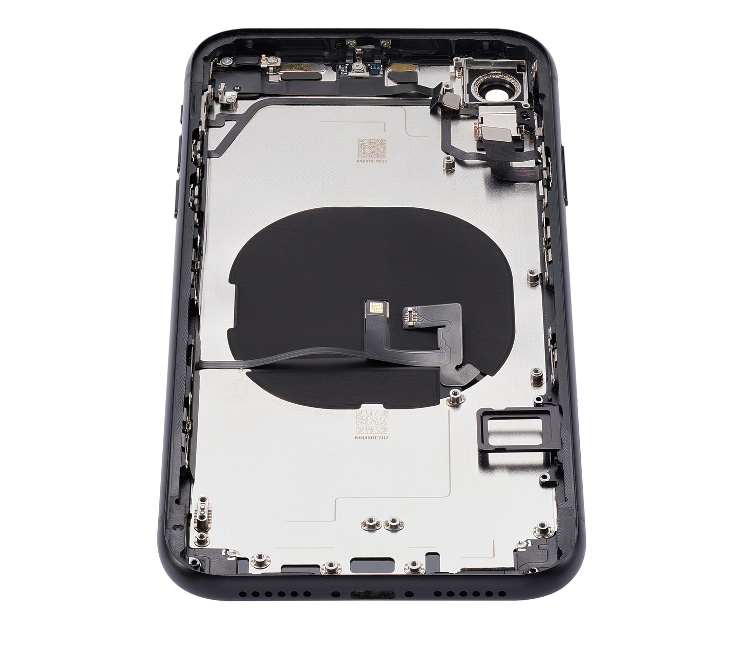 Back Housing W/ Small Components Pre-Installed For iPhone XR (No Logo) (Aftermarket Plus) (Space Gray)