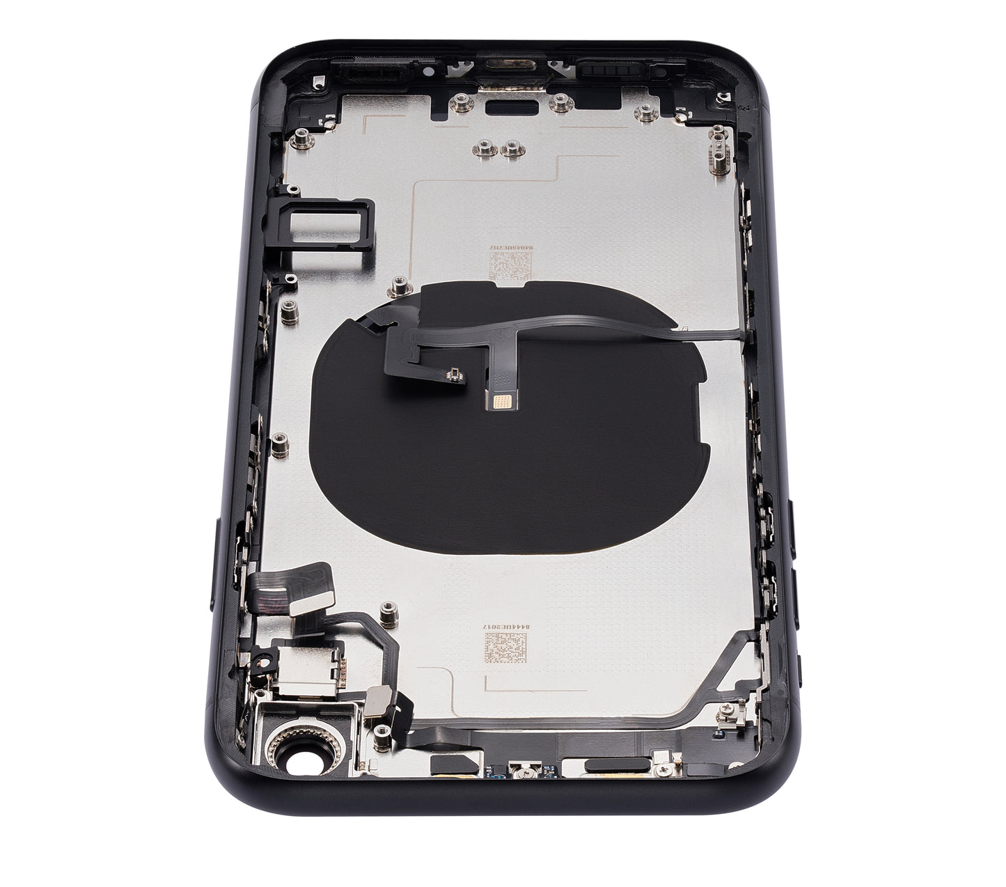 Back Housing W/ Small Components Pre-Installed For iPhone XR (No Logo) (Aftermarket Plus) (Space Gray)