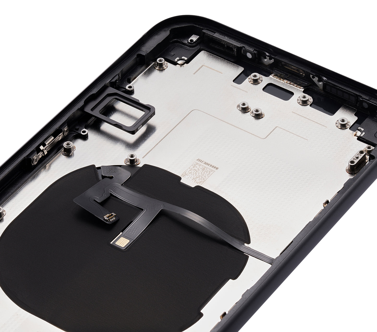 Back Housing W/ Small Components Pre-Installed For iPhone XR (No Logo) (Aftermarket Plus) (Space Gray)