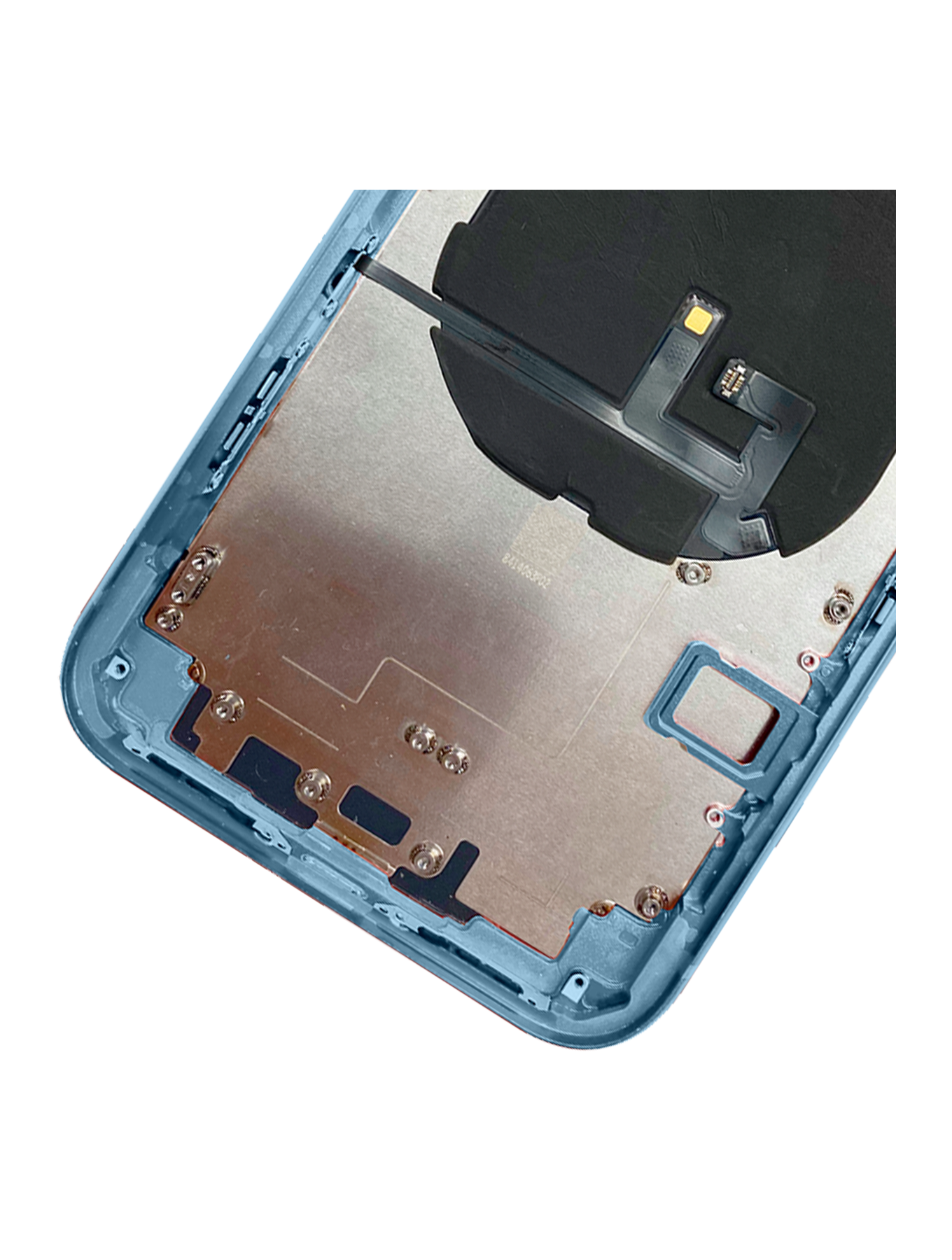 Back Housing W/ Small Components Pre-Installed For iPhone XR (No Logo) (Aftermarket Plus) (Blue)