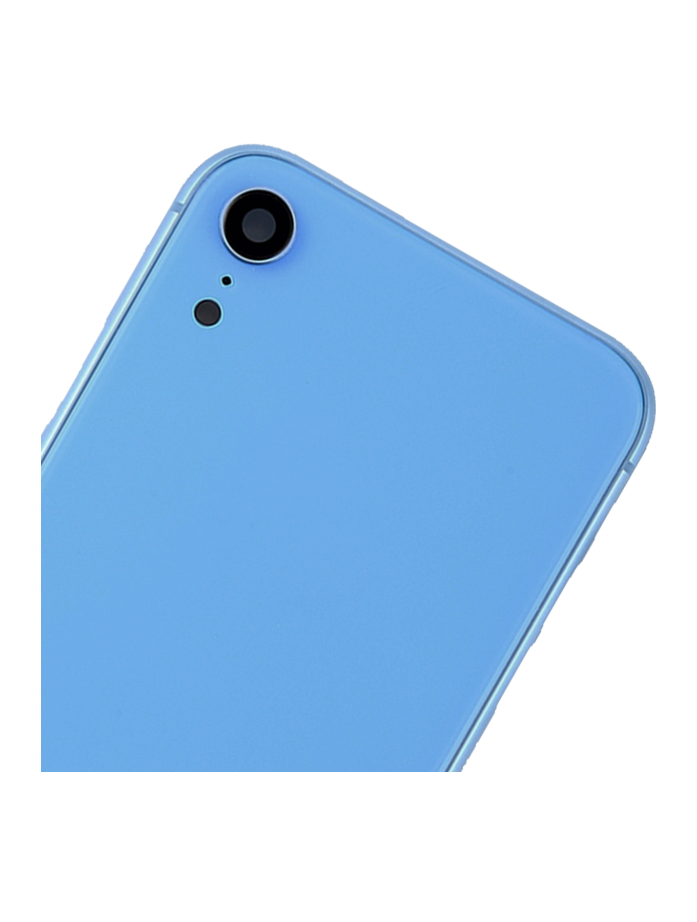 Back Housing W/ Small Components Pre-Installed For iPhone XR (No Logo) (Aftermarket Plus) (Blue)