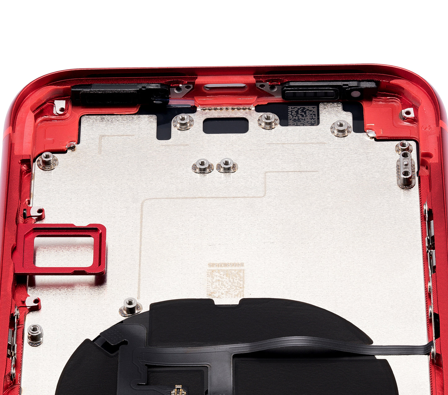 Back Housing W/ Small Components Pre-Installed For iPhone XR (No Logo) (Aftermarket Plus) (Red)