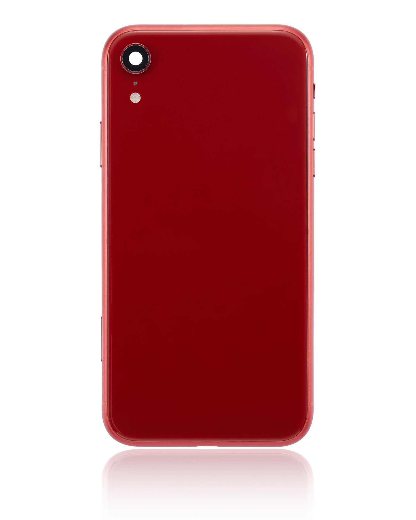 Back Housing W/ Small Components Pre-Installed For iPhone XR (No Logo) (Aftermarket Plus) (Red)