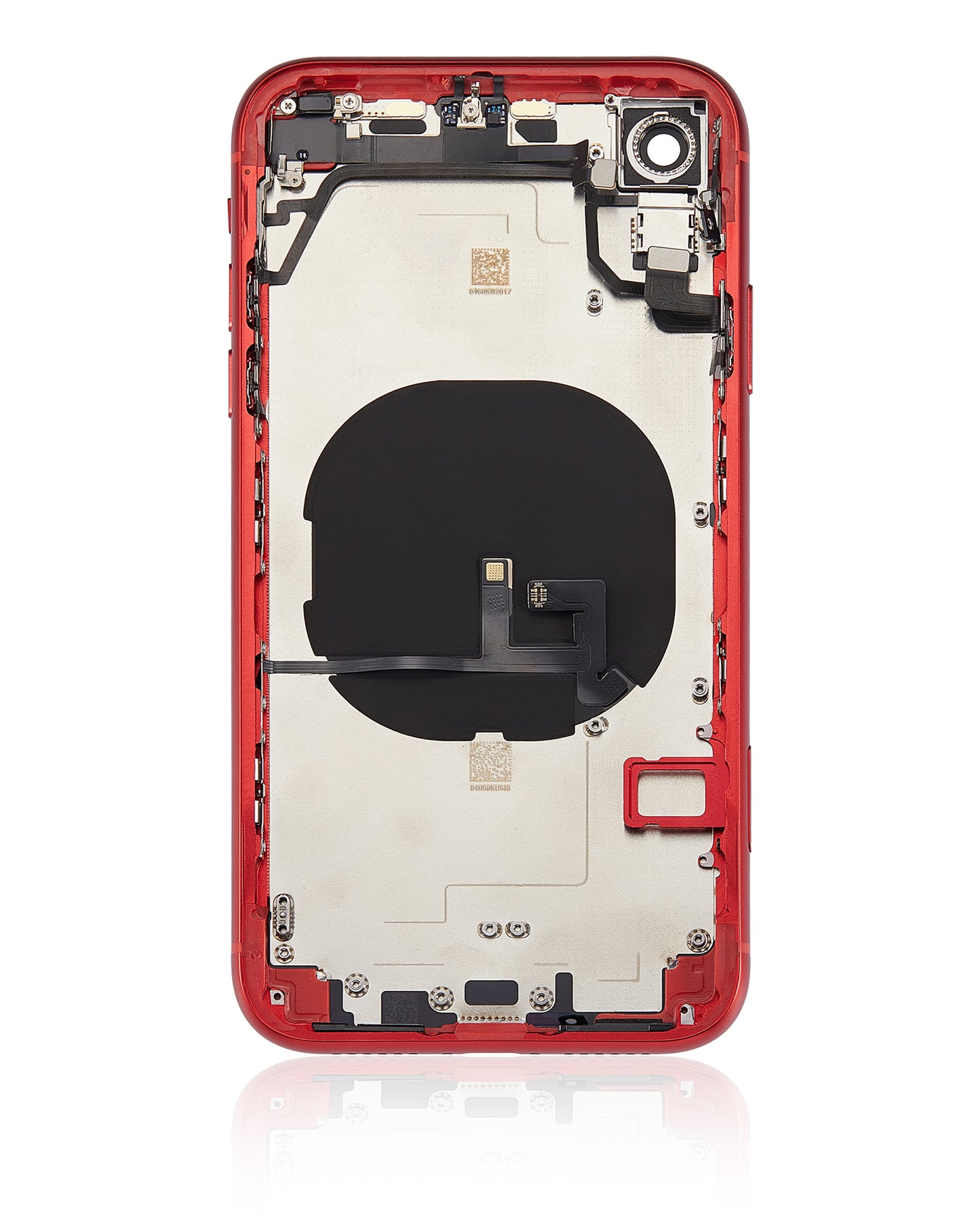 Back Housing W/ Small Components Pre-Installed For iPhone XR (No Logo) (Aftermarket Plus) (Red)
