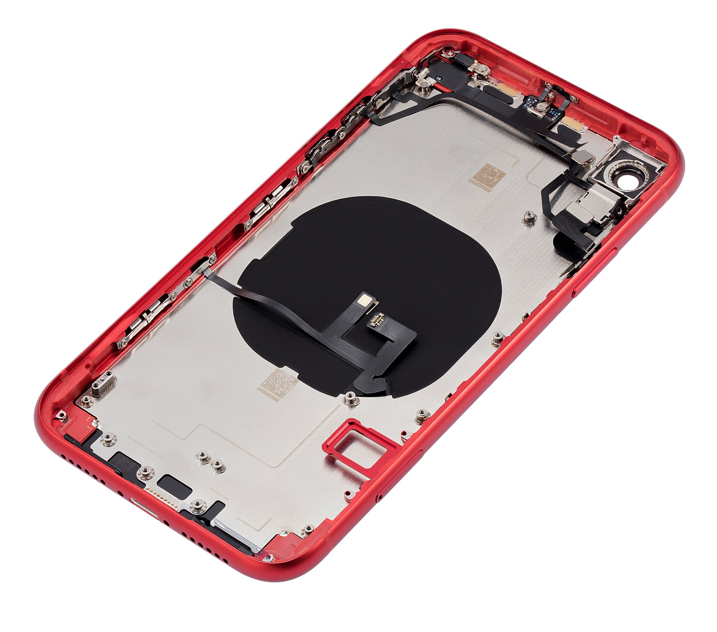 Back Housing W/ Small Components Pre-Installed For iPhone XR (No Logo) (Aftermarket Plus) (Red)