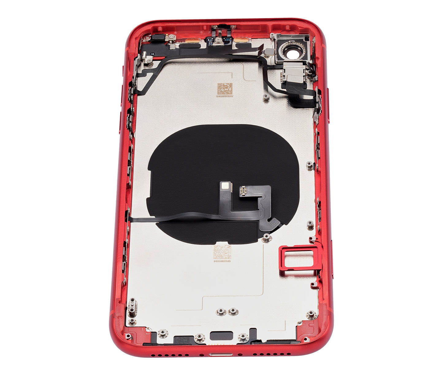Back Housing W/ Small Components Pre-Installed For iPhone XR (No Logo) (Aftermarket Plus) (Red)