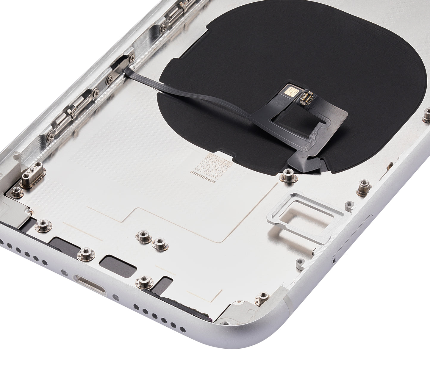 Back Housing W/ Small Components Pre-Installed For iPhone XR (No Logo) (Aftermarket Plus) (Silver)