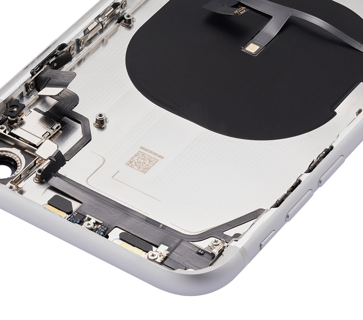 Back Housing W/ Small Components Pre-Installed For iPhone XR (No Logo) (Aftermarket Plus) (Silver)