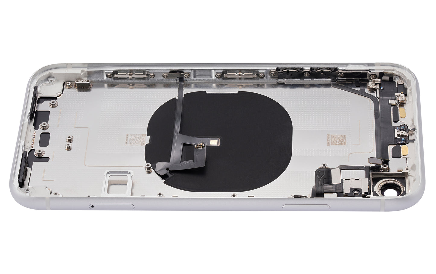 Back Housing W/ Small Components Pre-Installed For iPhone XR (No Logo) (Aftermarket Plus) (Silver)