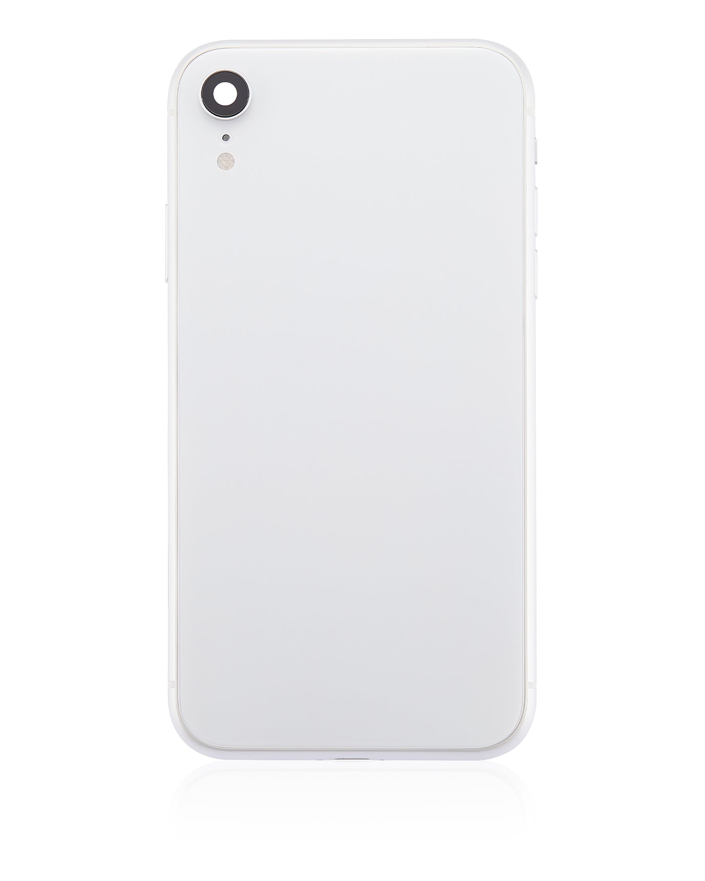 Back Housing W/ Small Components Pre-Installed For iPhone XR (No Logo) (Aftermarket Plus) (Silver)