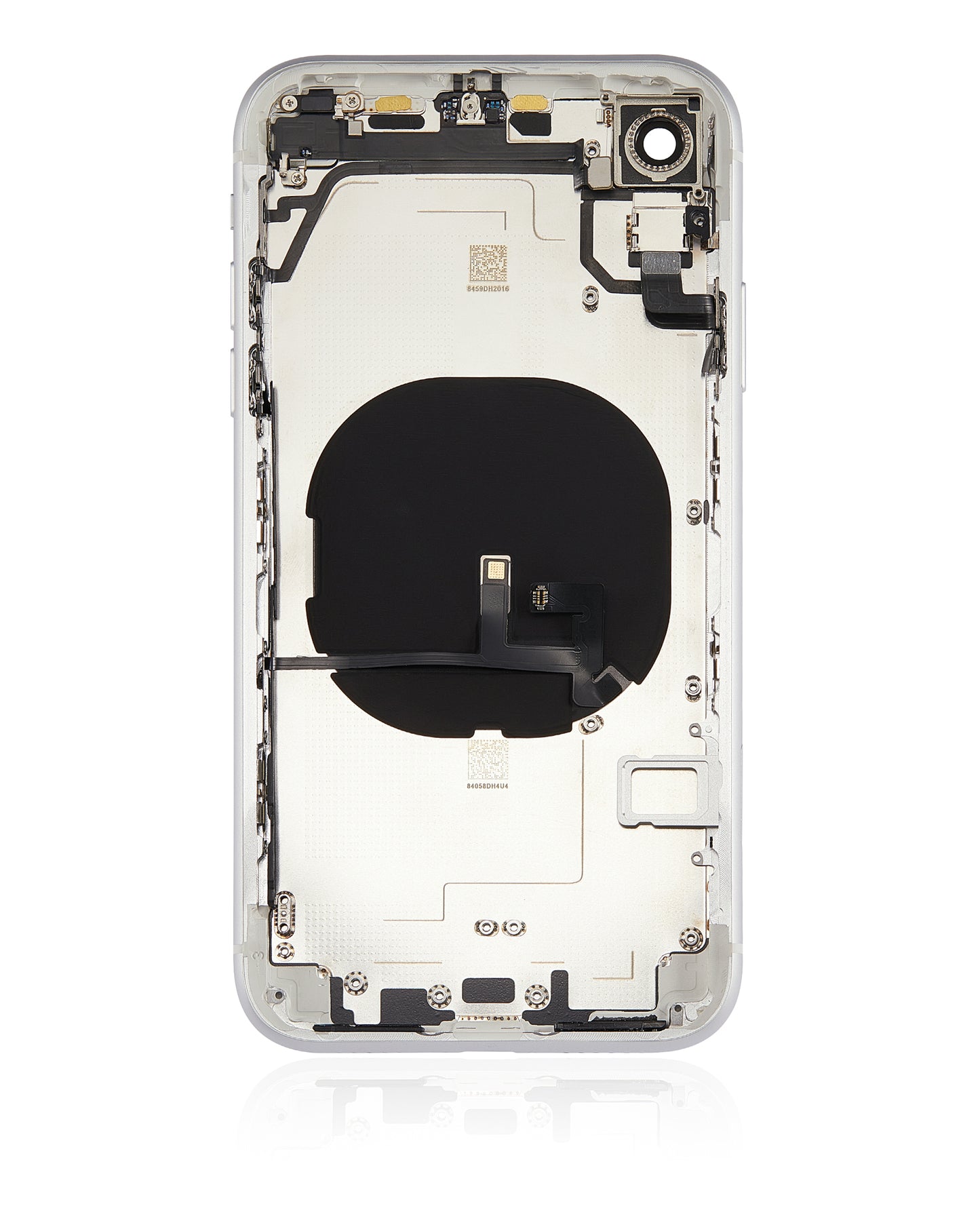 Back Housing W/ Small Components Pre-Installed For iPhone XR (No Logo) (Aftermarket Plus) (Silver)