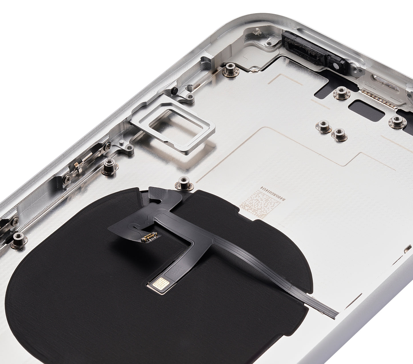 Back Housing W/ Small Components Pre-Installed For iPhone XR (No Logo) (Aftermarket Plus) (Silver)