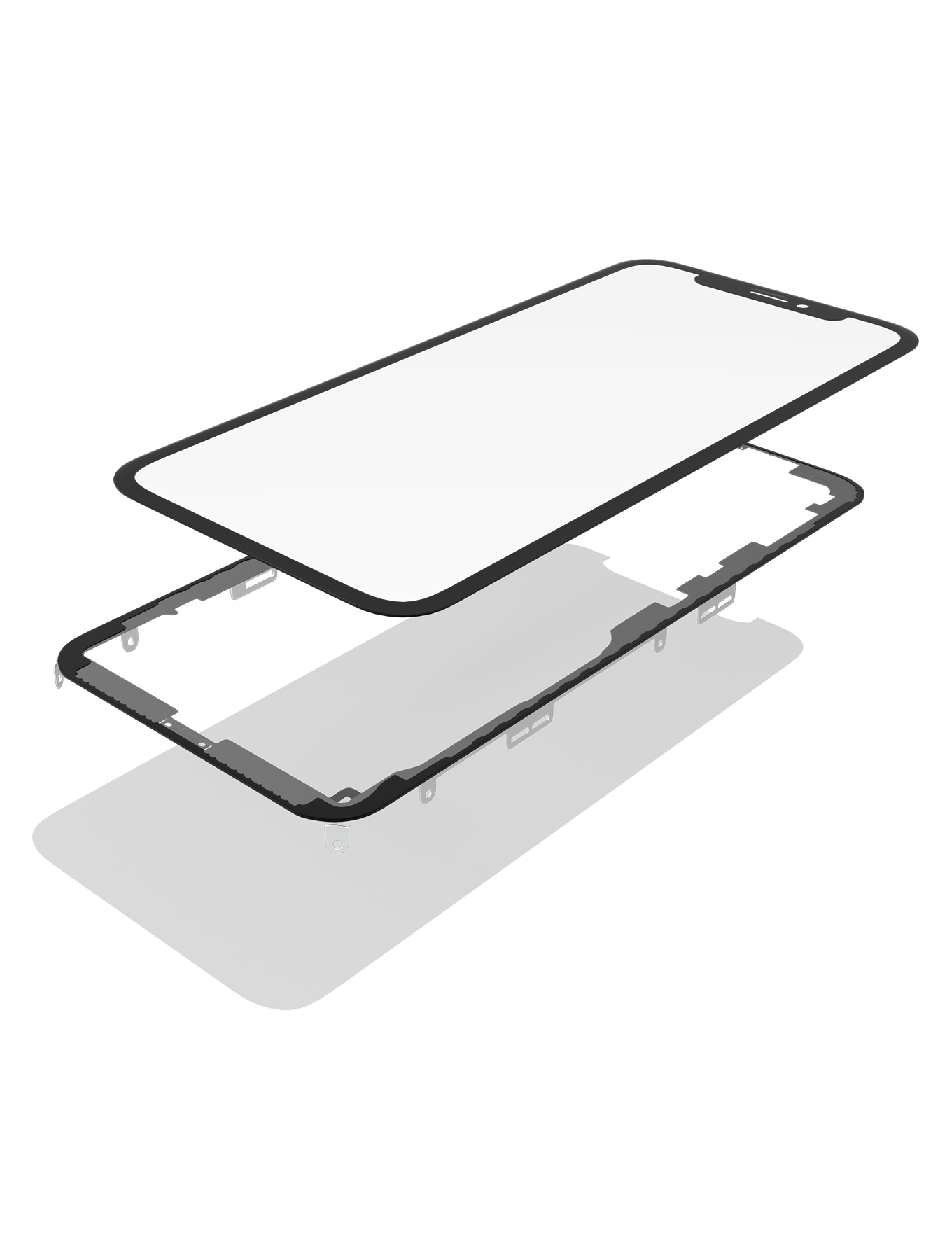3 in 1 (Glass With OCA Pre-Installed + Frame) For iPhone XR (OCA Master) (2 Pack)