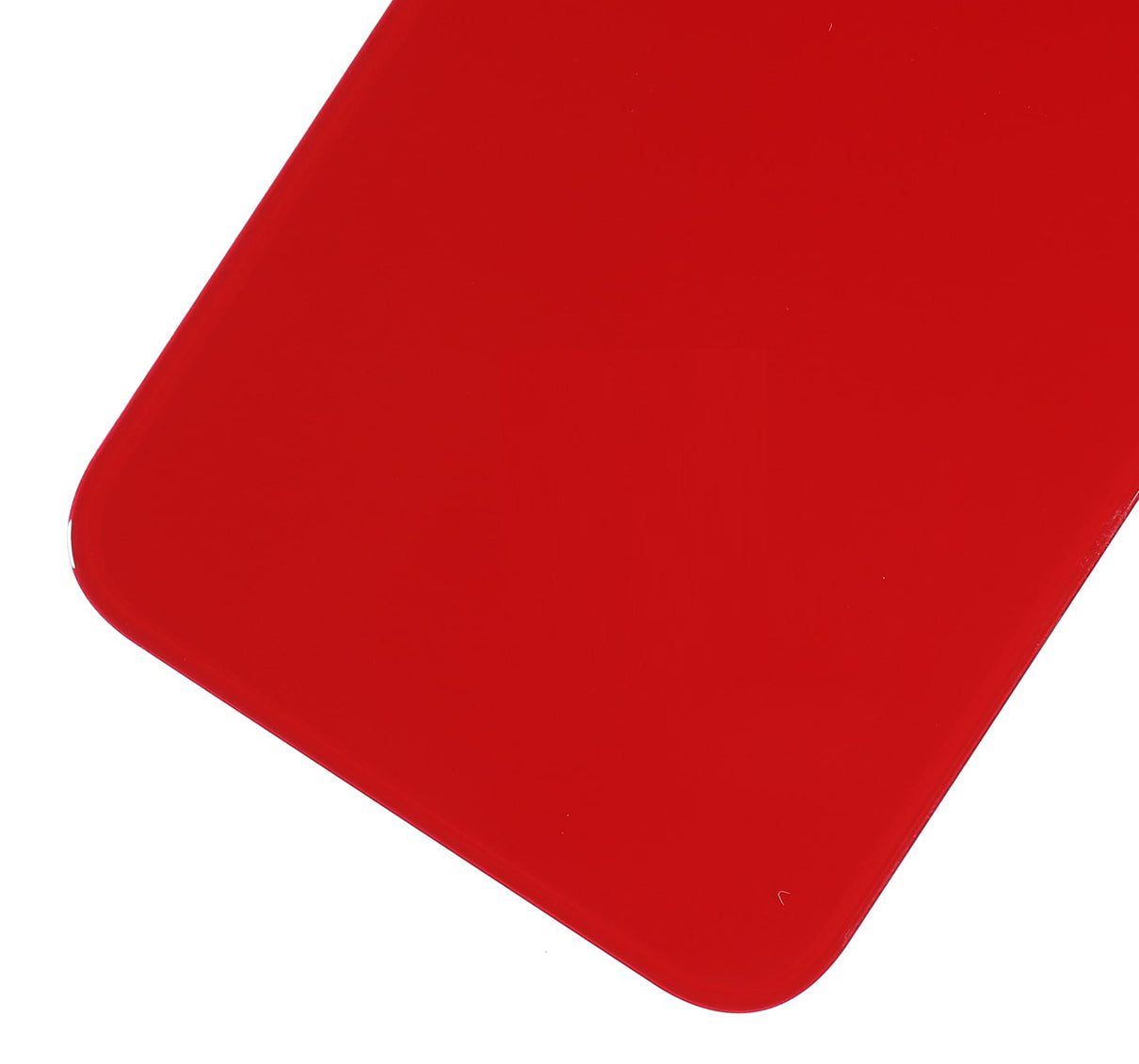 Back Glass With 3M Adhesive For iPhone XR (No Logo / Large Camera Hole) (Red)