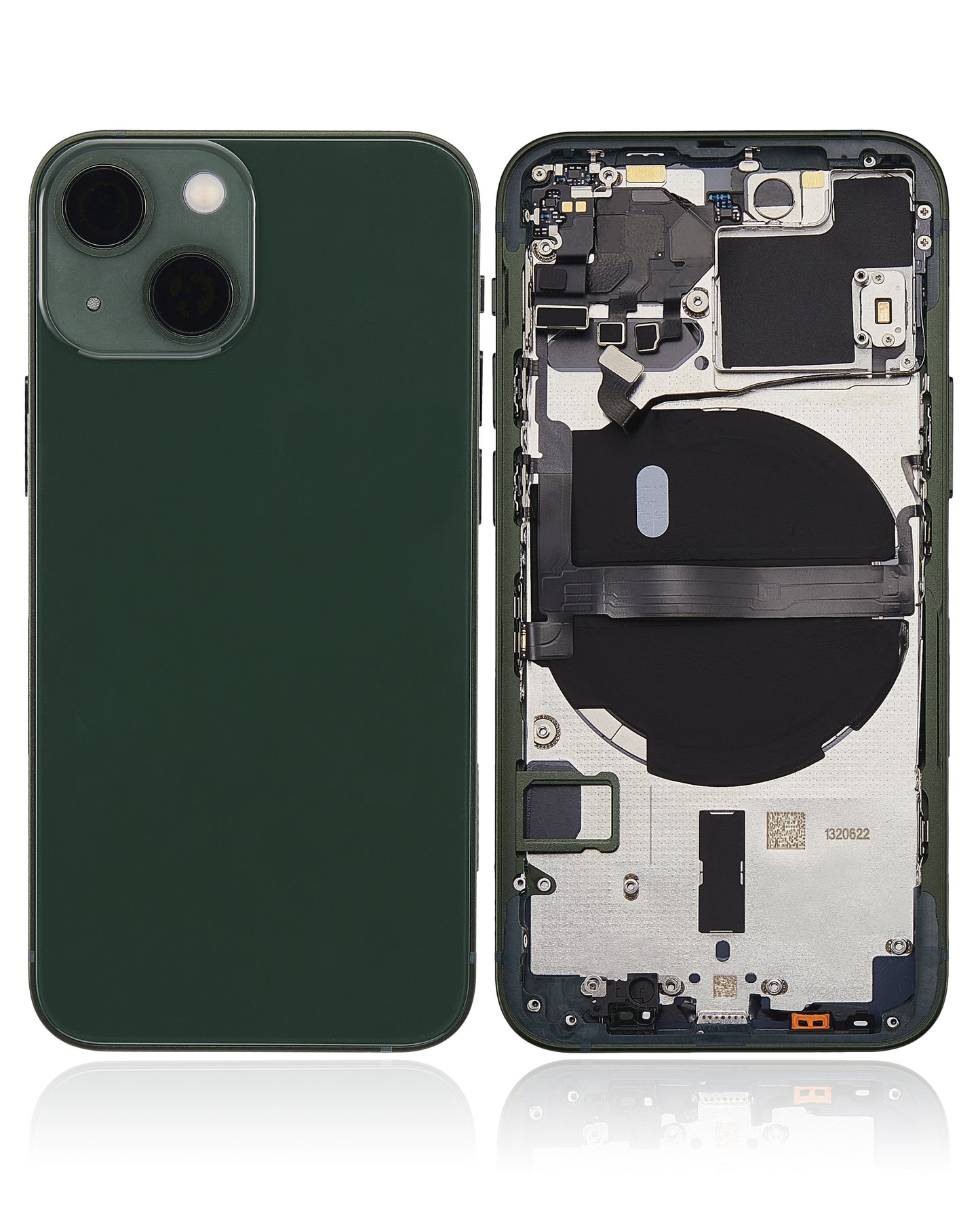 Back Housing W/ Small Parts For iPhone 13 Mini (US Version) (Aftermarket Plus) (Alpine Green)