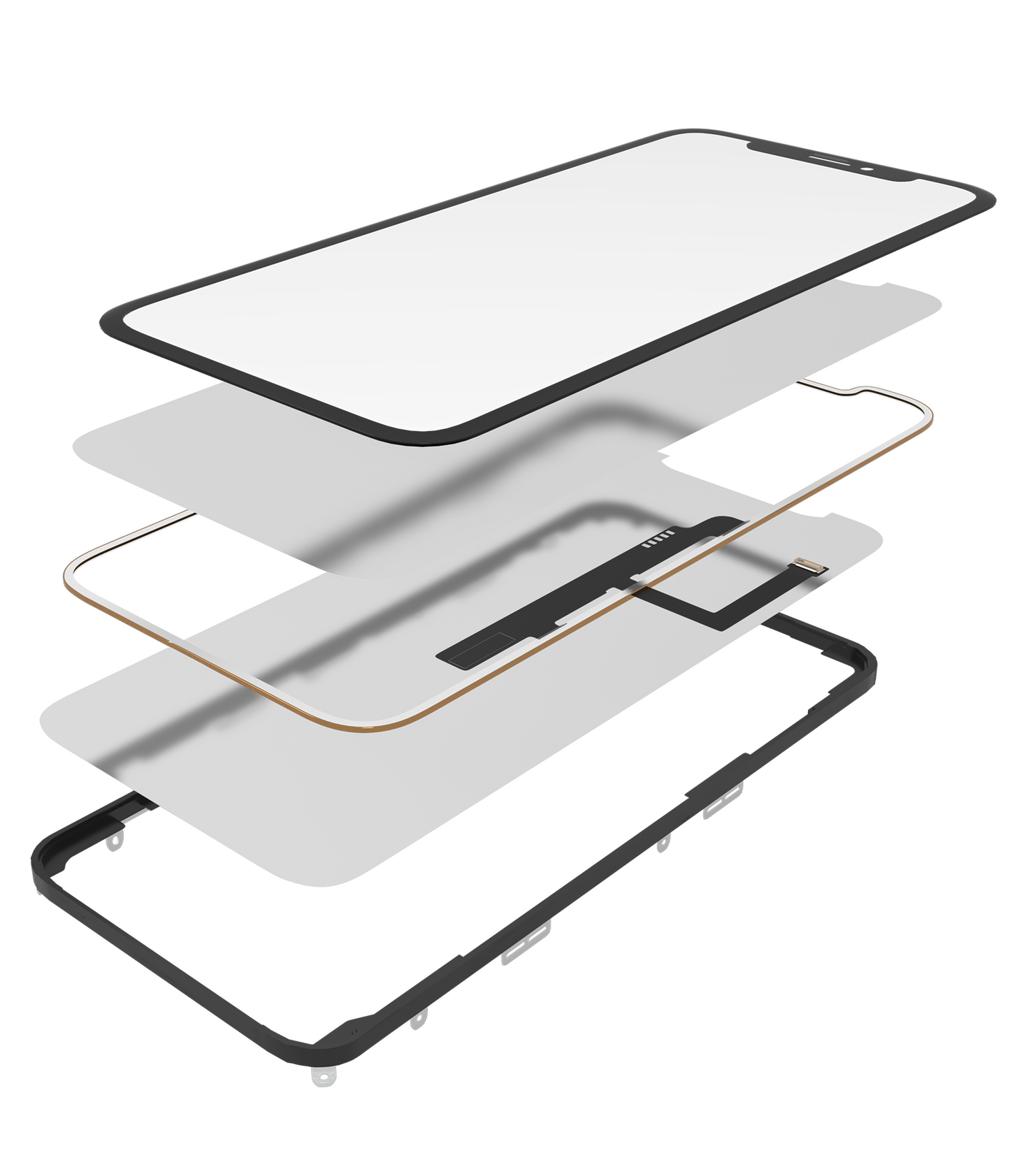 Digitizer 4 in 1 (Digitizer + Front Glass + Frame Pre-Installed) For iPhone XR