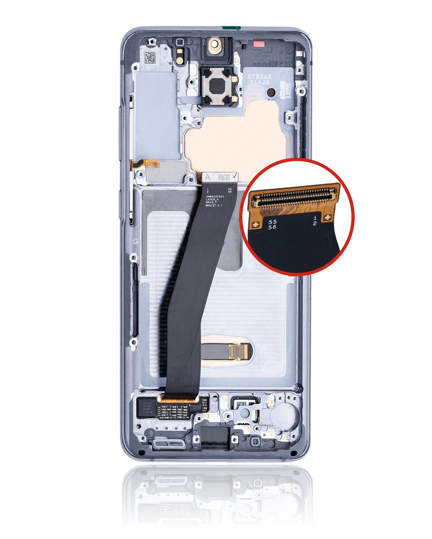 OLED Assembly With Frame For Samsung Galaxy S20 5G (Verizon 5G UW Frame Only) (Refurbished) (Cosmic Gray)