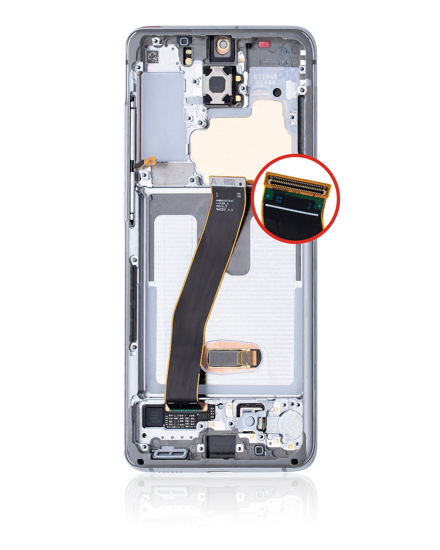 OLED Assembly With Frame For Samsung Galaxy S20 5G (Verizon 5G UW Frame Only) (Refurbished) (Cloud White)
