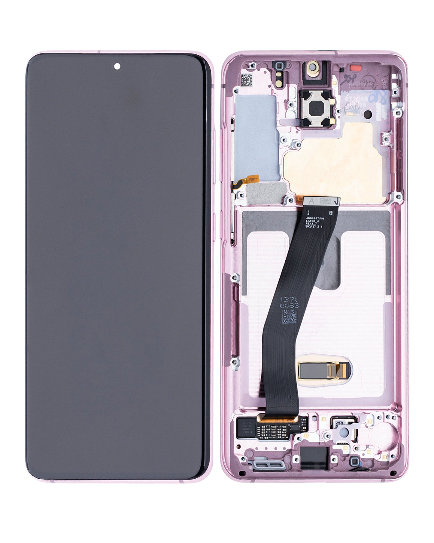 OLED Assembly With Frame For Samsung Galaxy S20 5G (Verizon 5G UW Frame Only) (Refurbished) (Cloud Pink)