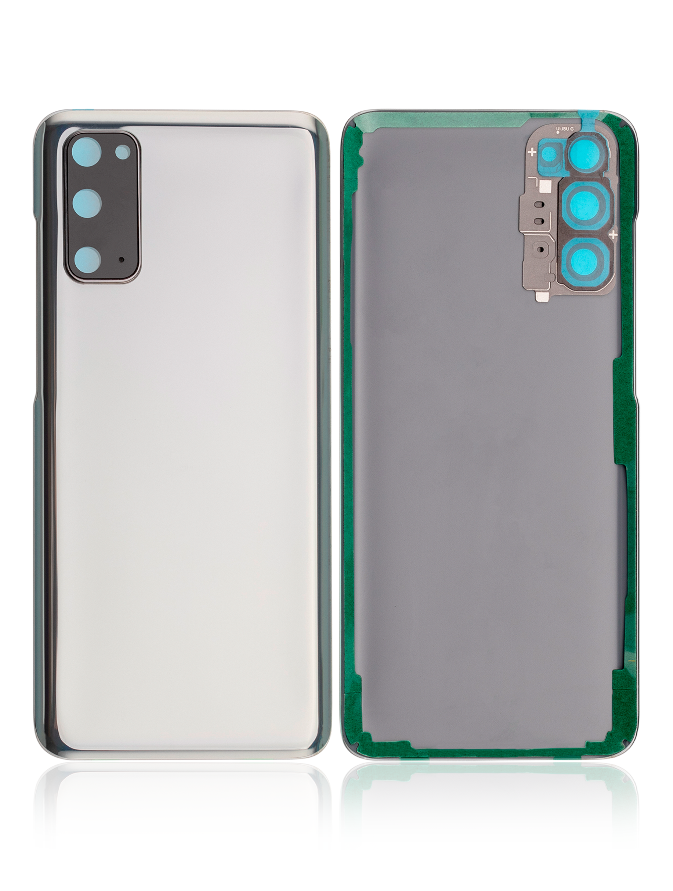 Back Cover Glass With Camera Lens For Samsung Galaxy S20 5G (No Logo) (Aftermarket Plus) (Cosmic Gray)