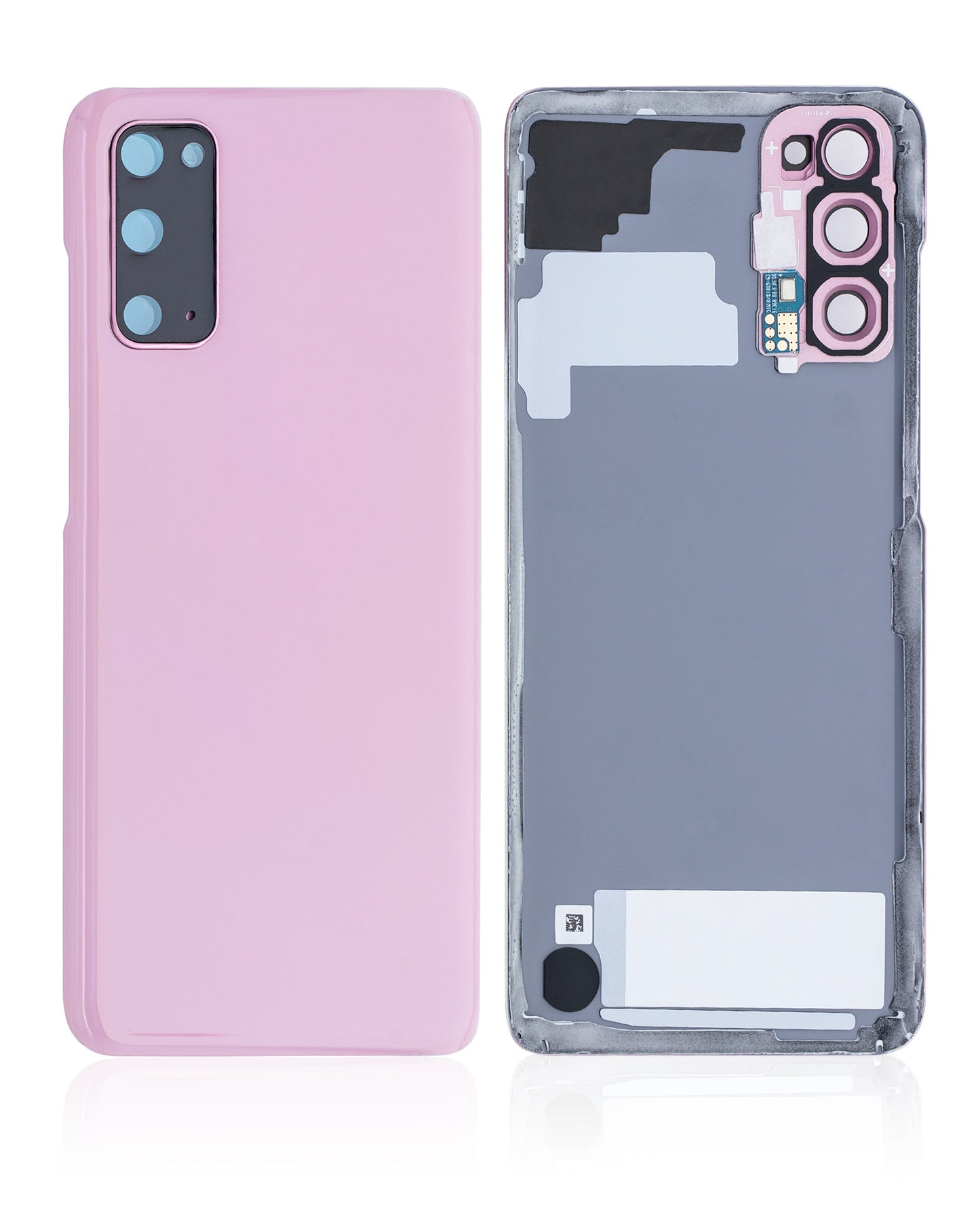 Back Cover Glass With Camera Lens For Samsung Galaxy S20 5G (Service Pack) (Cloud Pink)