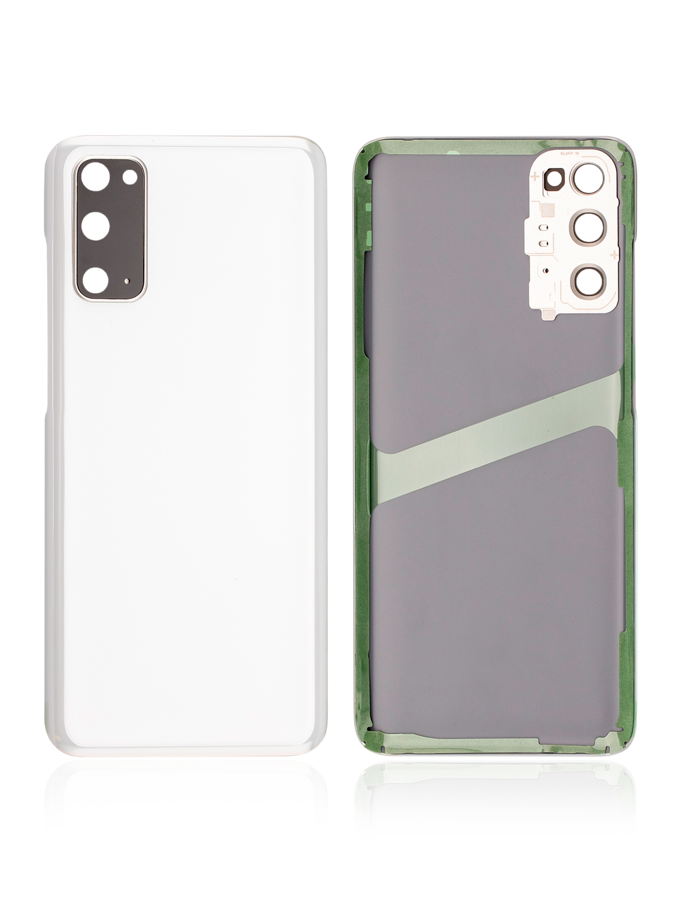 Back Cover Glass With Camera Lens For Samsung Galaxy S20 5G (No Logo) (Aftermarket Plus) (Cloud White)