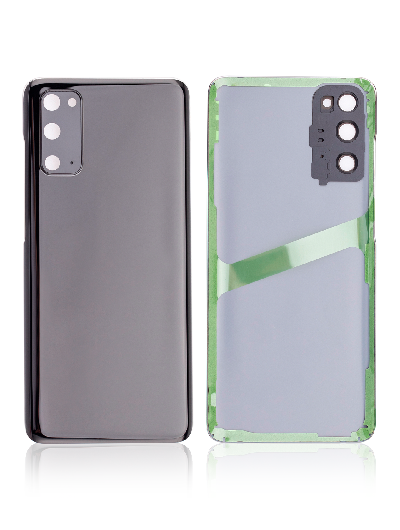 Back Cover Glass With Camera Lens For Samsung Galaxy S20 5G (No Logo) (Aftermarket Plus) (Cosmic Black)