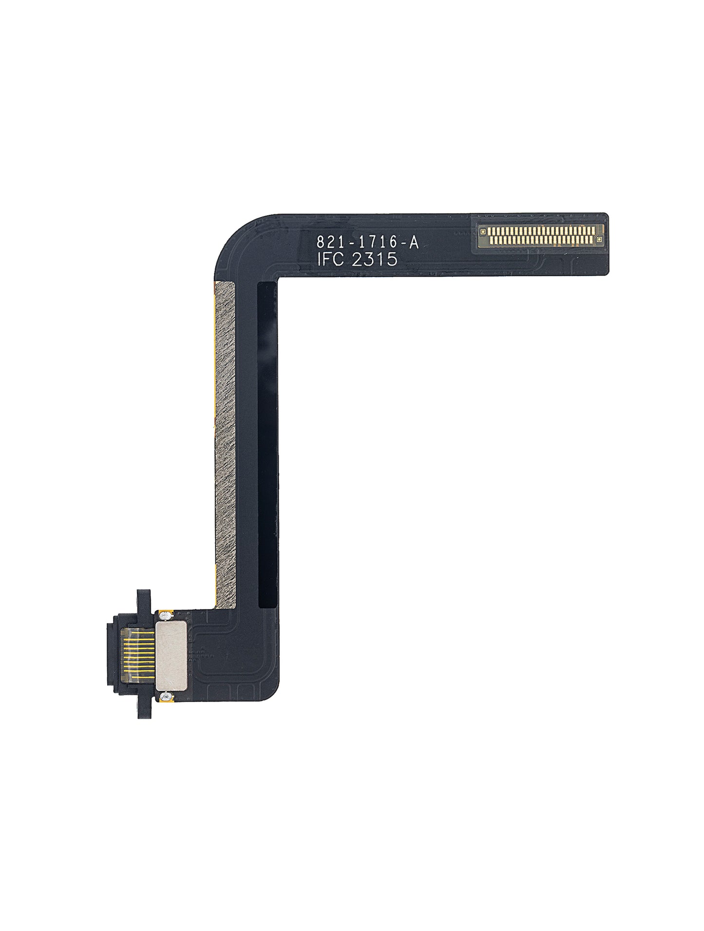 Charging Port Flex Cable For iPad Air 1 / iPad 5 (2017) / iPad 6 (2018) (Soldering Required) (Premium) (Black)