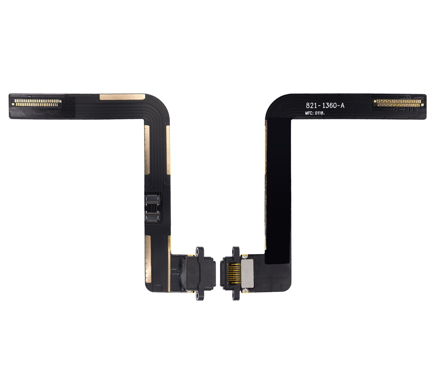 Charging Port Flex Cable For iPad Air 1 / iPad 5 (2017) / iPad 6 (2018) (Soldering Required) (Aftermarket Plus) (Black)