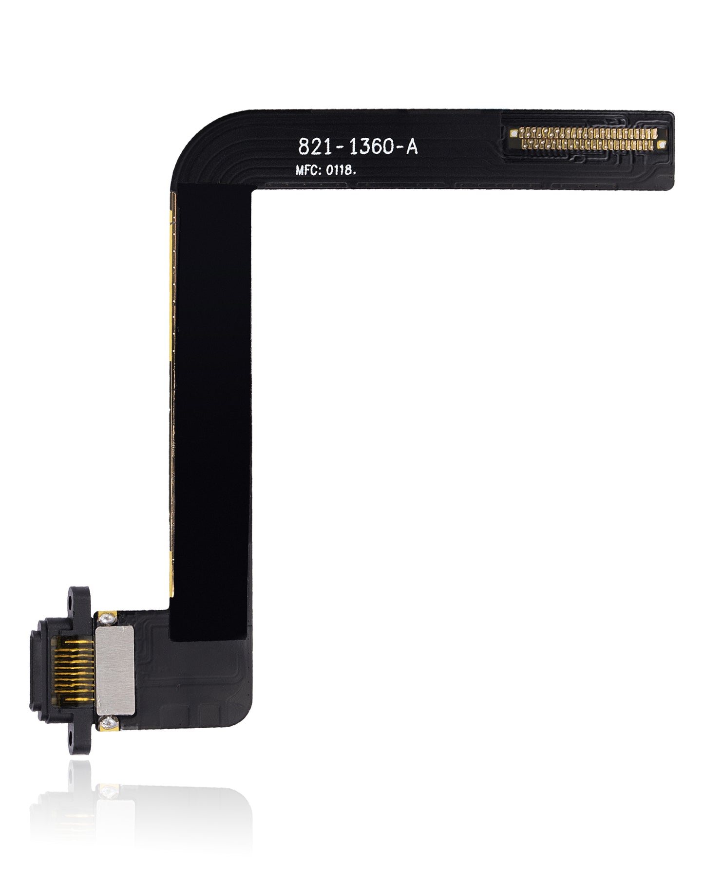 Charging Port Flex Cable For iPad Air 1 / iPad 5 (2017) / iPad 6 (2018) (Soldering Required) (Aftermarket Plus) (Black)