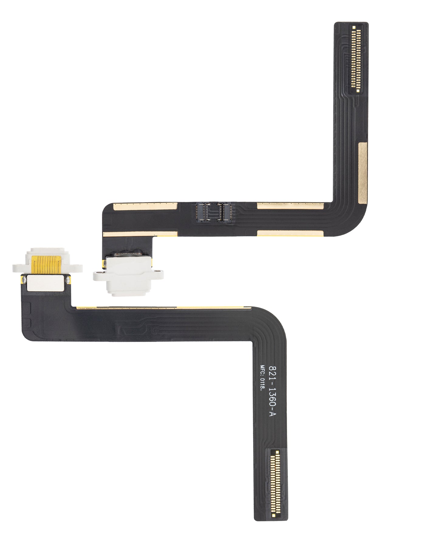 Charging Port Flex Cable For iPad Air 1 / iPad 5 (2017) / iPad 6 (2018) (Soldering Required) (Aftermarket Plus) (White)