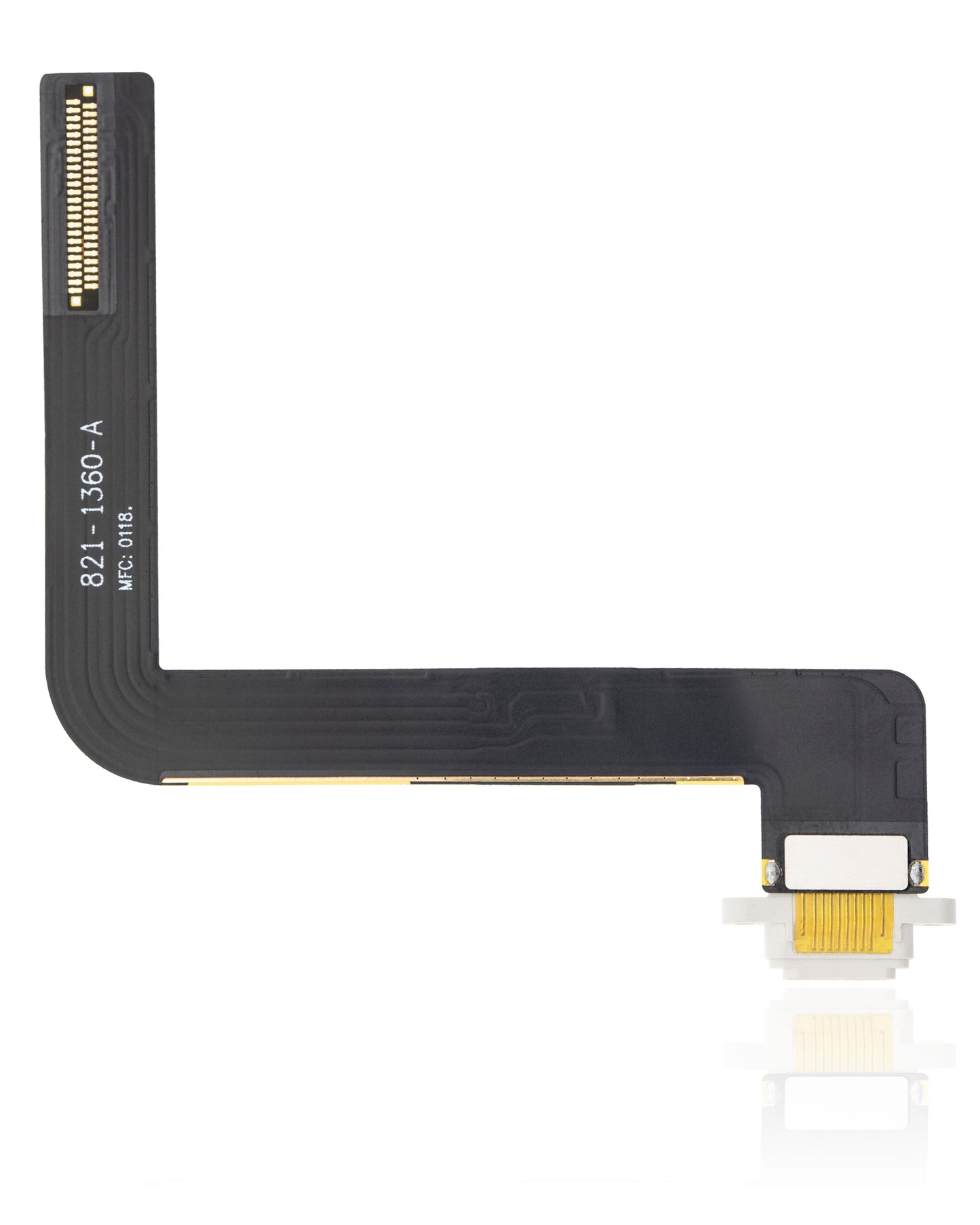 Charging Port Flex Cable For iPad Air 1 / iPad 5 (2017) / iPad 6 (2018) (Soldering Required) (Aftermarket Plus) (White)