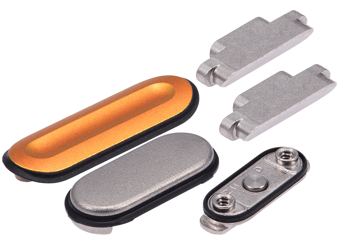 Sidekey Button Set For Watch Series Ultra(1st Gen) (49MM) (Orange / Silver) (5 Piece Set)