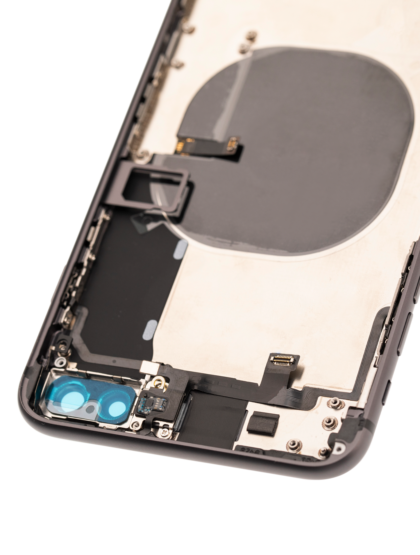 Back Housing W/ Small Parts For iPhone 8 Plus (Used OEM Pull: Grade A) (Space Gray)