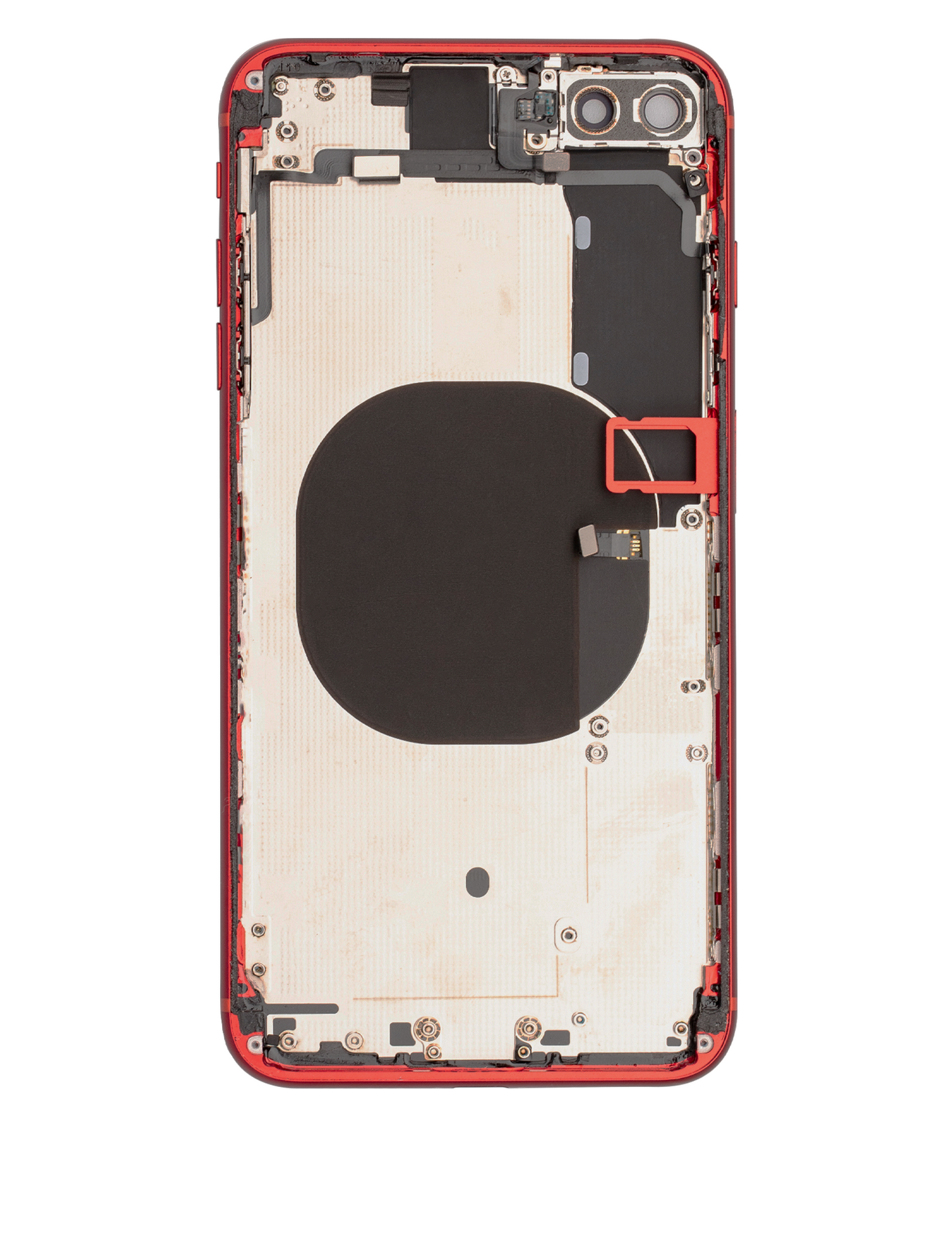 Back Housing W/ Small Parts For iPhone 8 Plus (Used OEM Pull: Grade B) (Red)