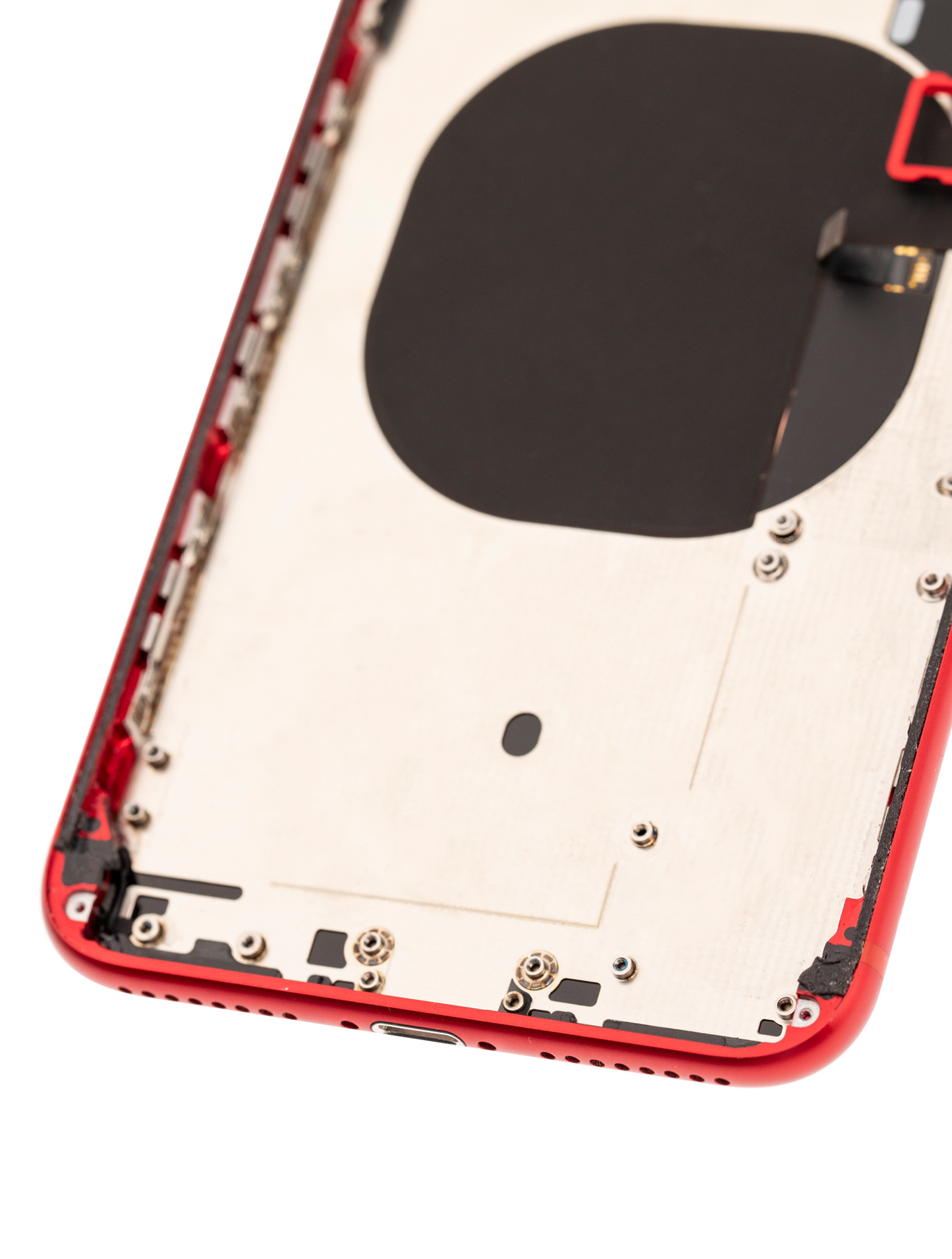 Back Housing W/ Small Parts For iPhone 8 Plus (Used OEM Pull: Grade B) (Red)