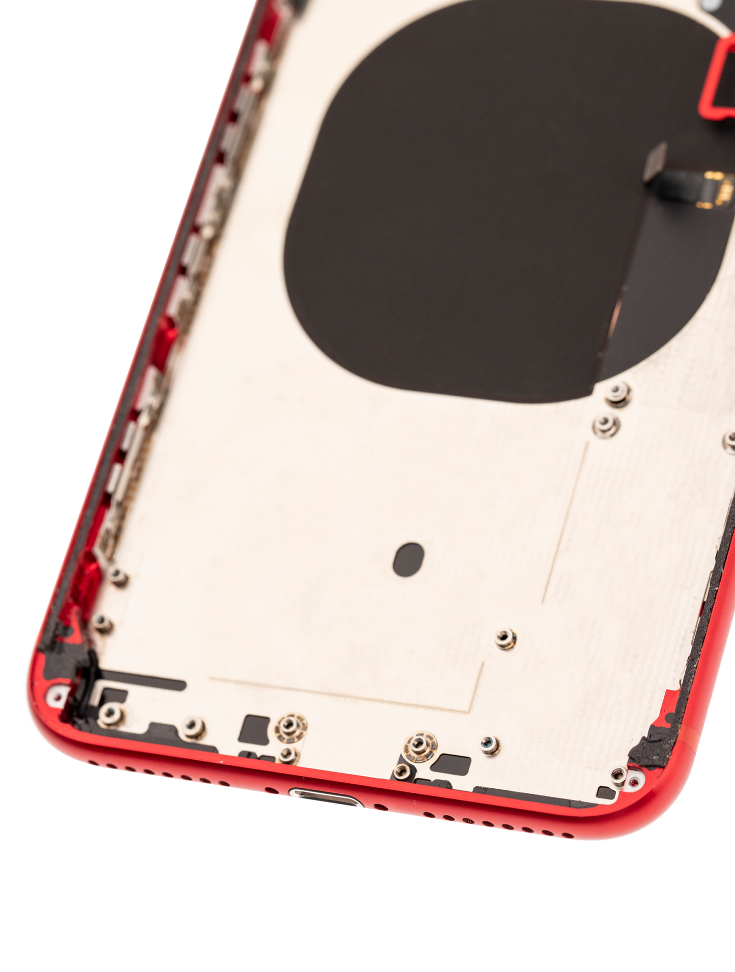 Back Housing W/ Small Parts For iPhone 8 Plus (Used OEM Pull: Grade A) (Red)