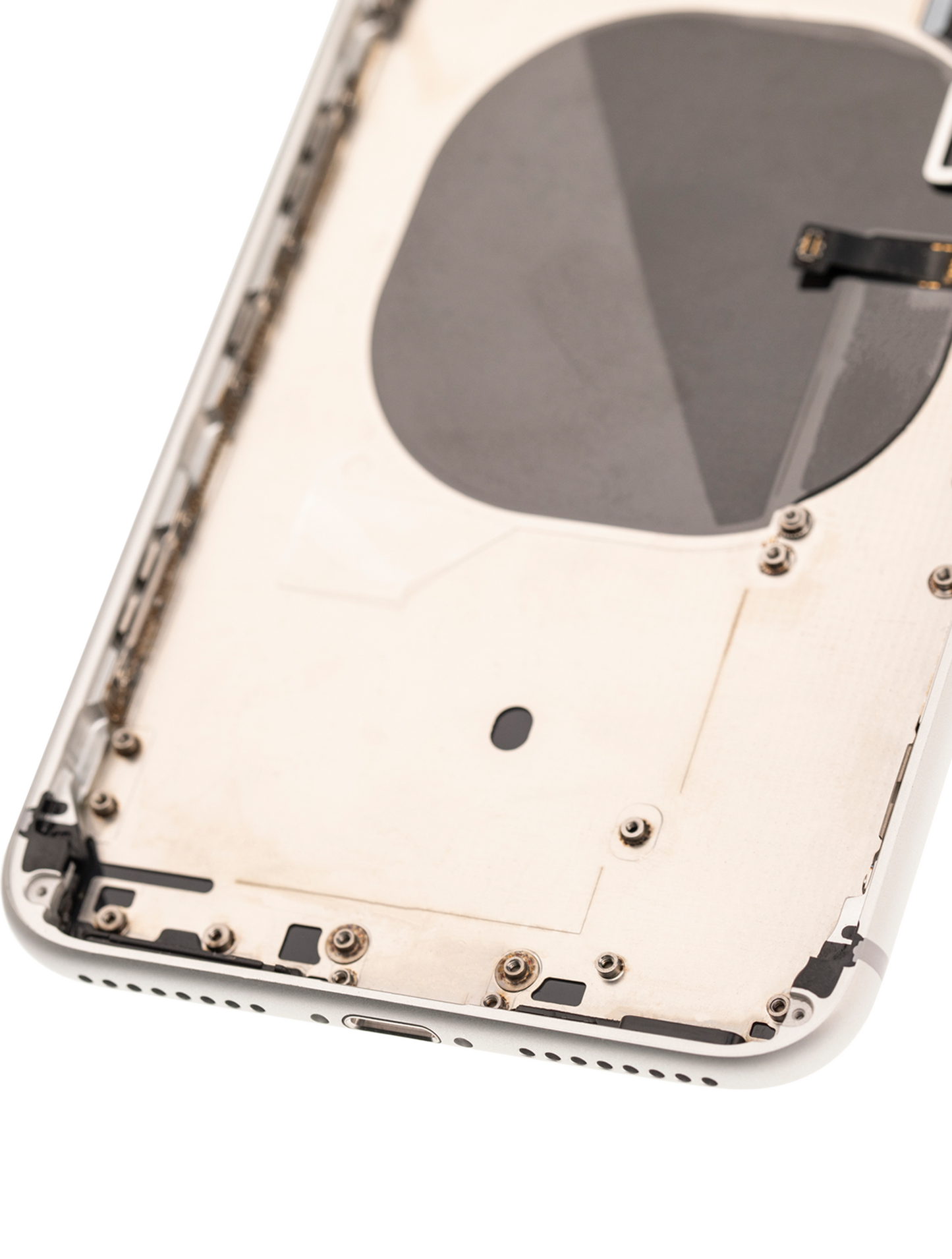 Back Housing W/ Small Components Pre-Installed For iPhone 8 Plus (Used OEM Pull: Grade C) (Silver)